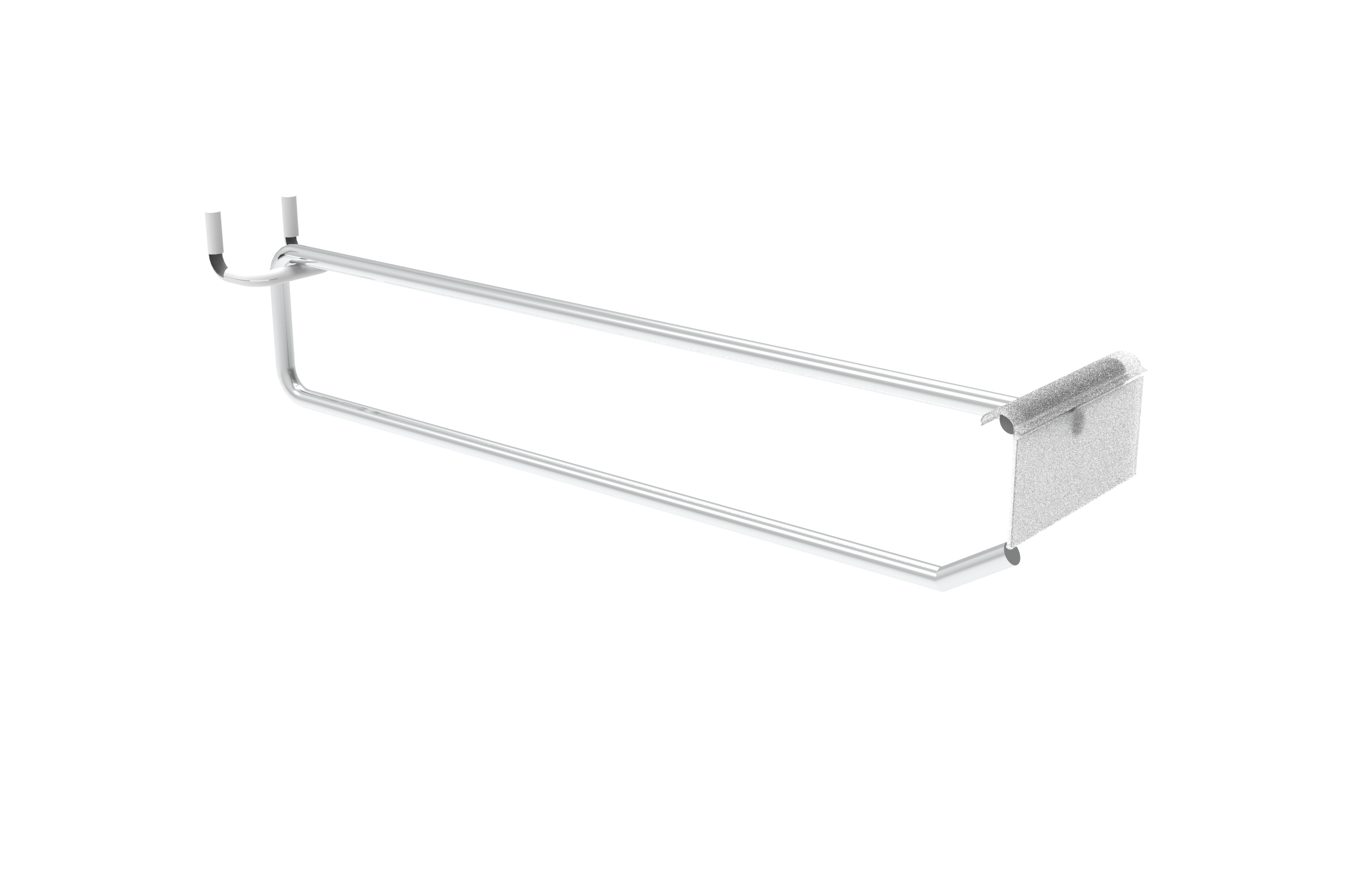 Gancho sencillo para fondo metálico perforado - Caja 100 pz