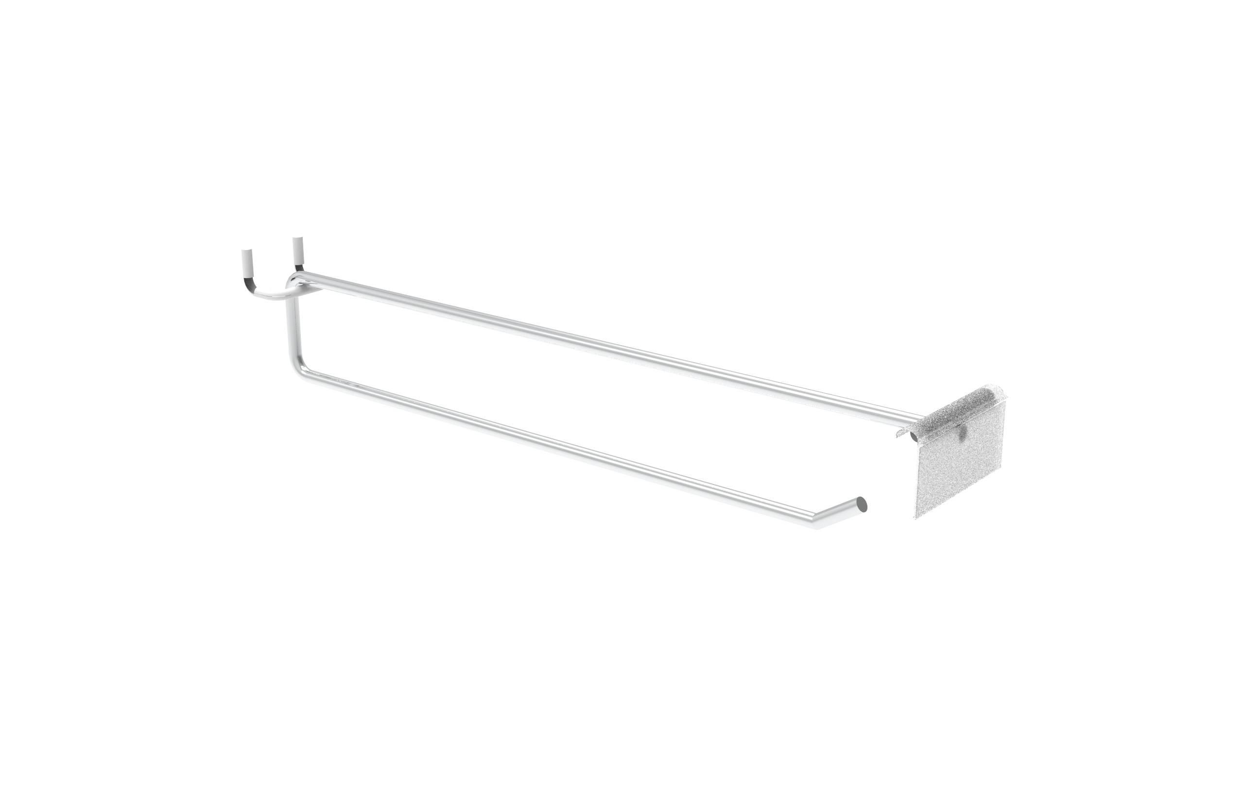 Gancho sencillo para fondo metálico perforado - Caja 100 pz