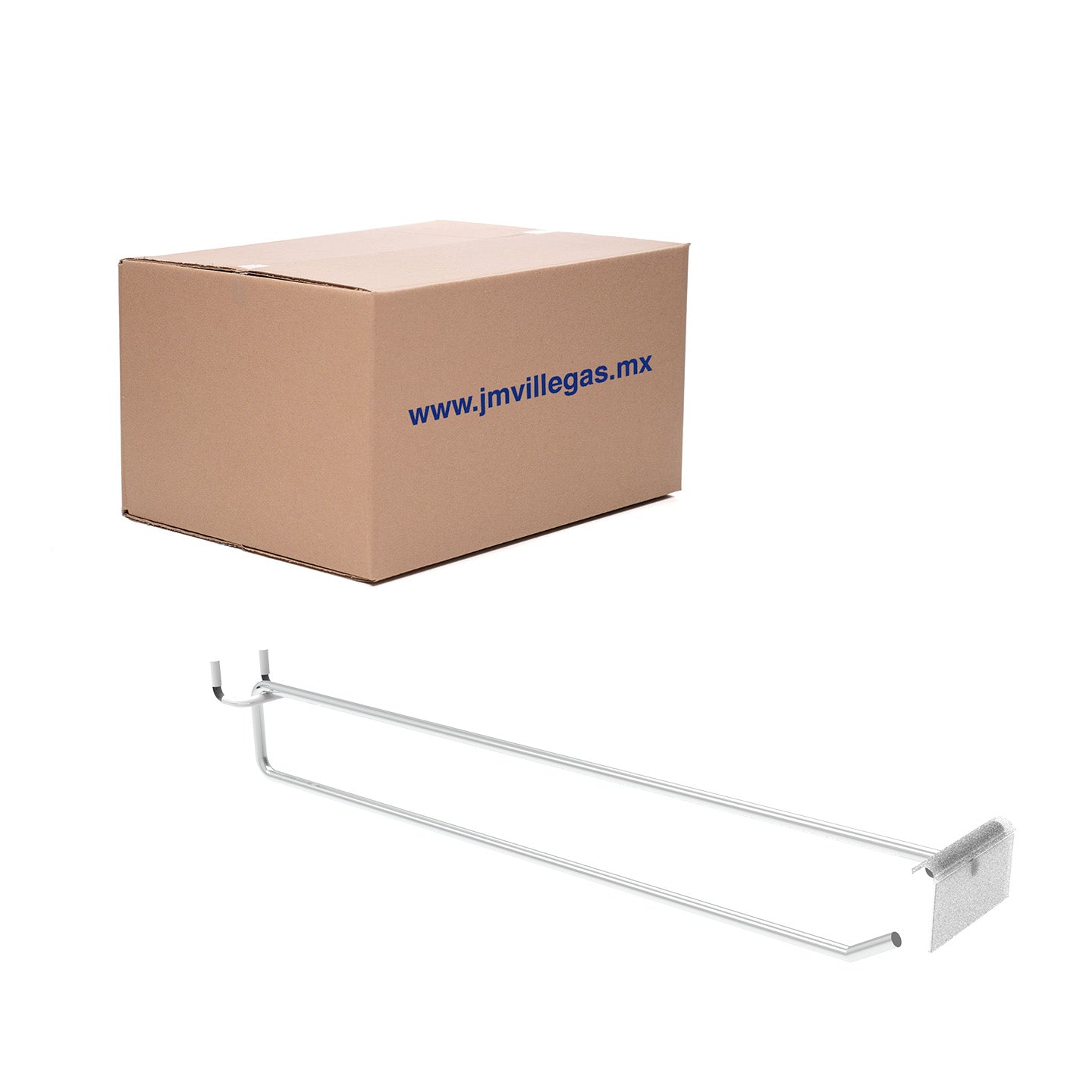 Gancho sencillo para fondo metálico perforado - Caja 100 pz