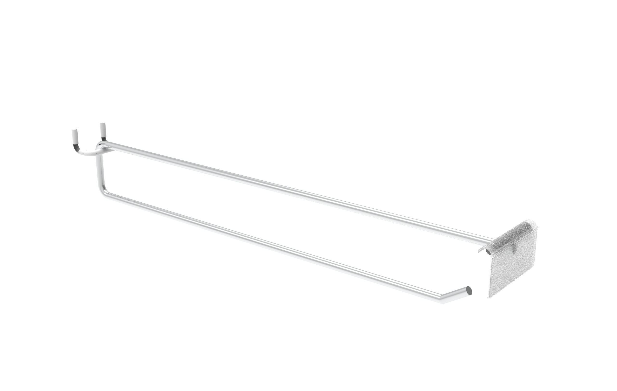Gancho sencillo para fondo metálico perforado - Caja 100 pz