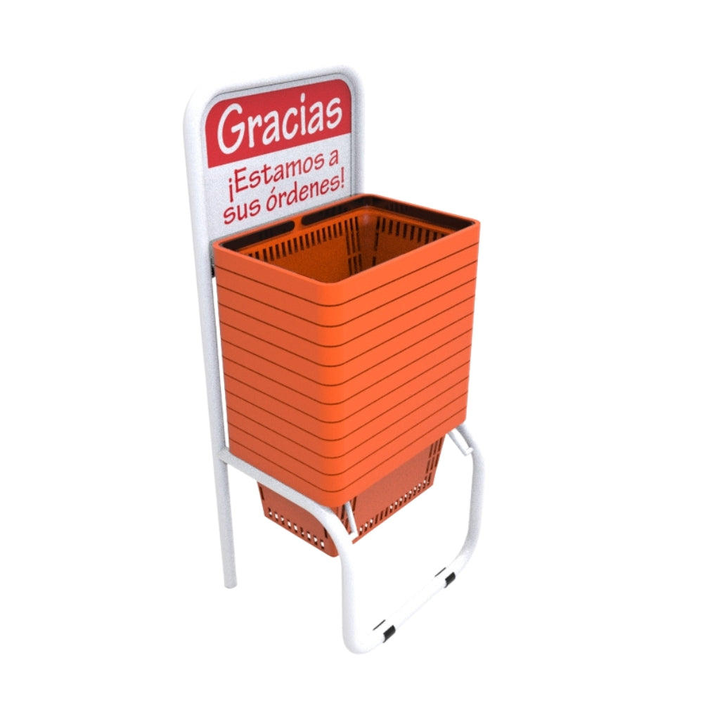 12 Canastillas de mano 28 litros + Rack Organizador
