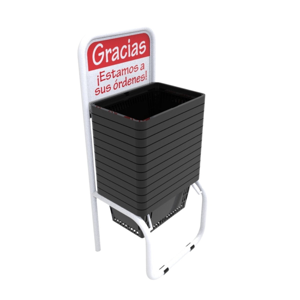 12 Canastillas de mano 28 litros + Rack Organizador