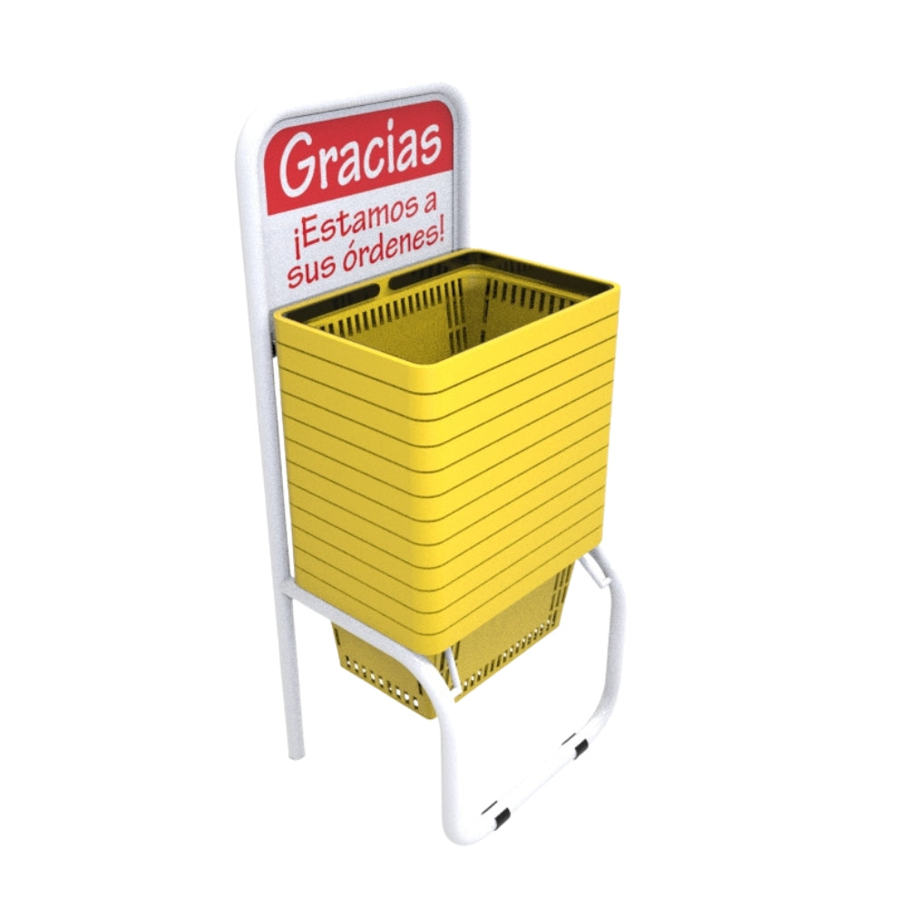 12 Canastillas de mano 28 litros + Rack Organizador