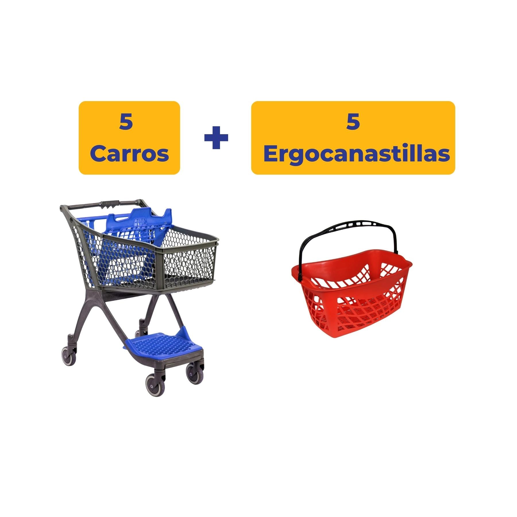 5 Polycart P100 + 5 Ergocanastillas
