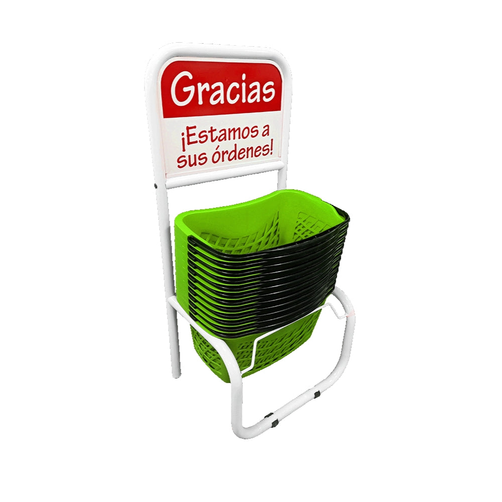 Set de 12 Ergocanastillas 26 litros + Rack Organizador