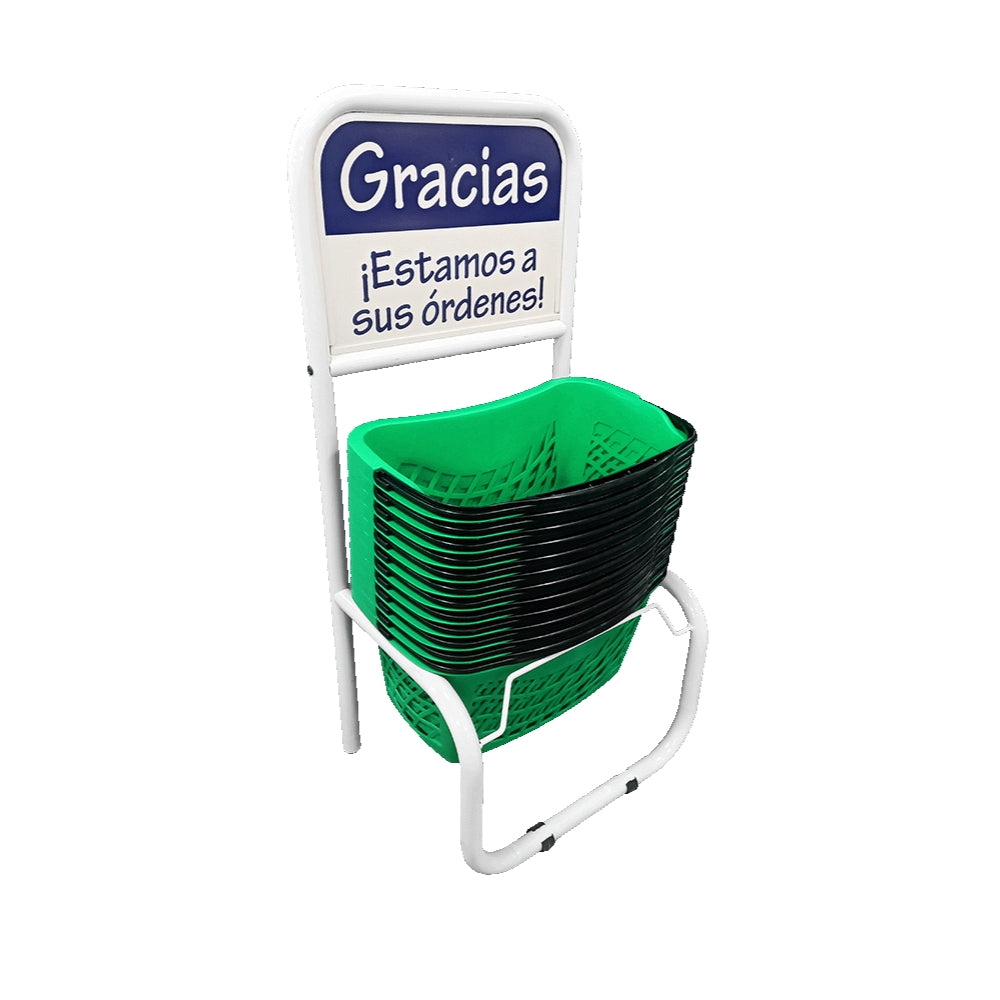 Set de 12 Ergocanastillas 26 litros + Rack Organizador