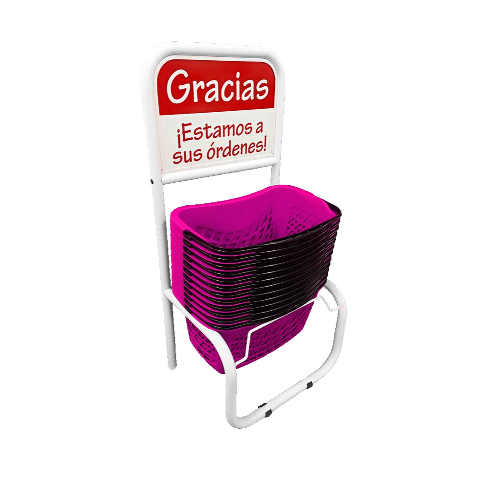 Set de 12 Ergocanastillas 26 litros + Rack Organizador