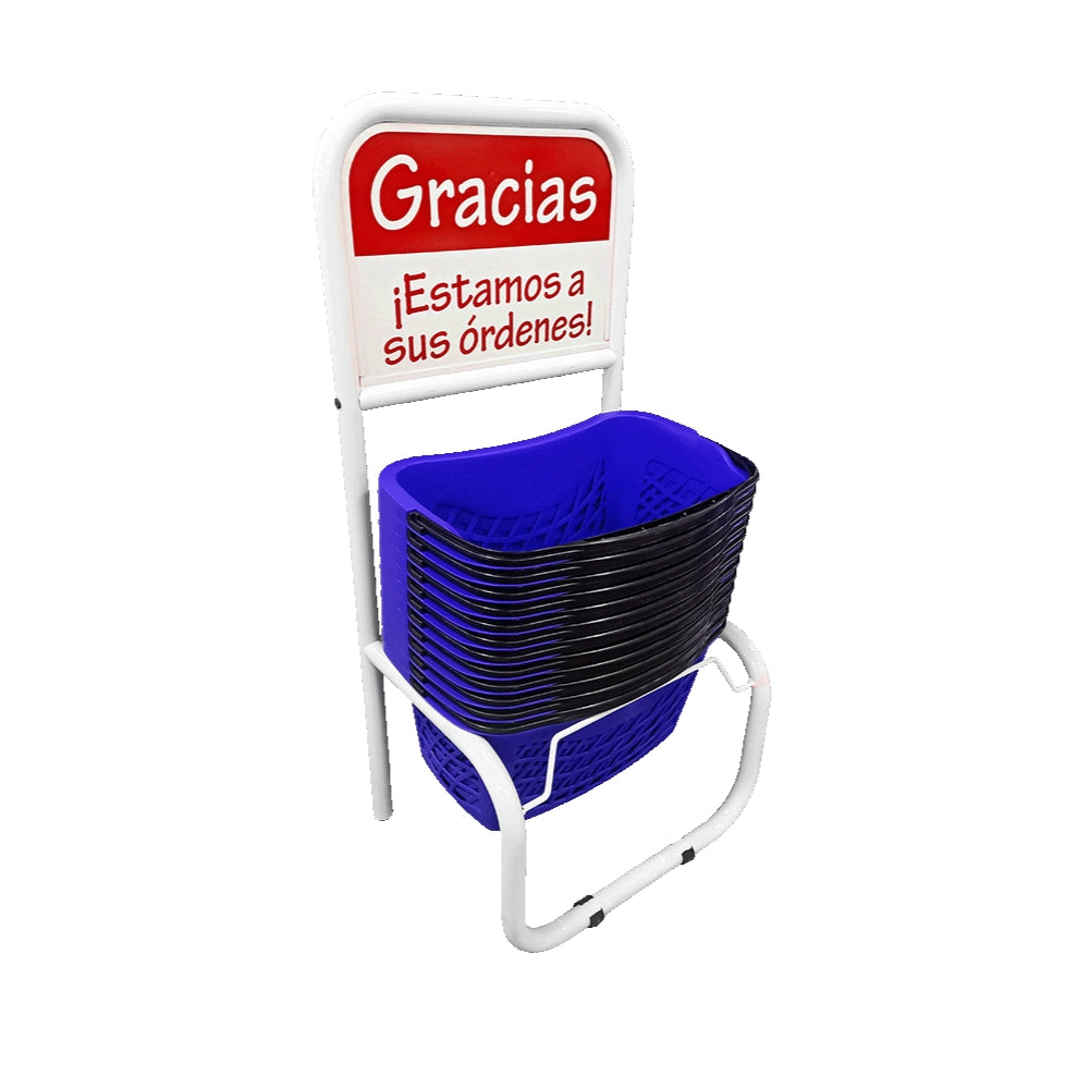 Set de 12 Ergocanastillas 26 litros + Rack Organizador
