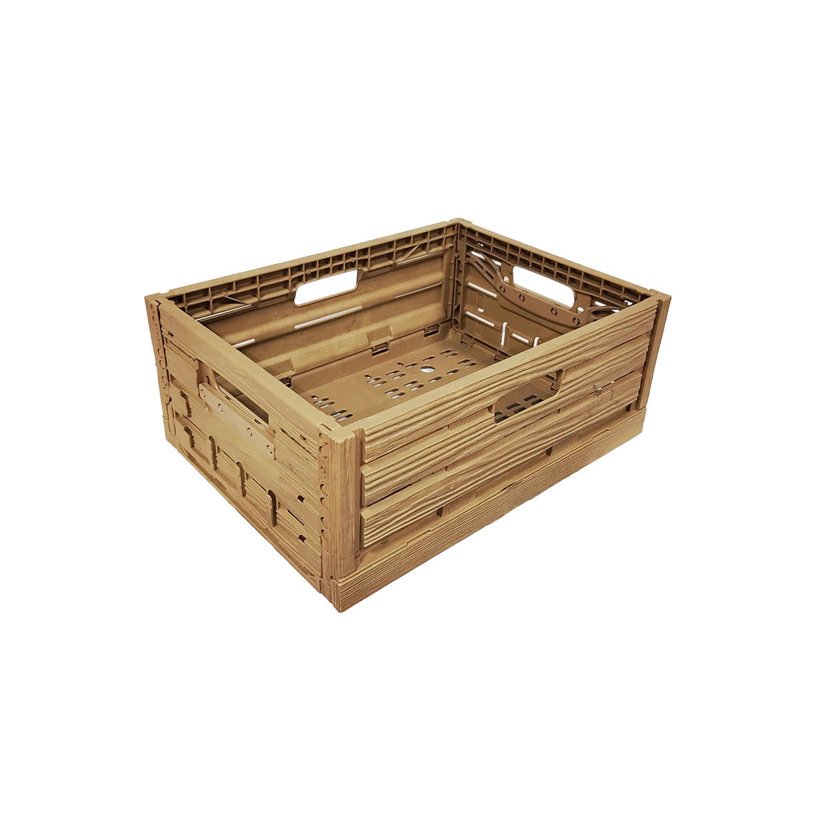 Contenedor de plástico Wood Look chico 40x30x16 cm
