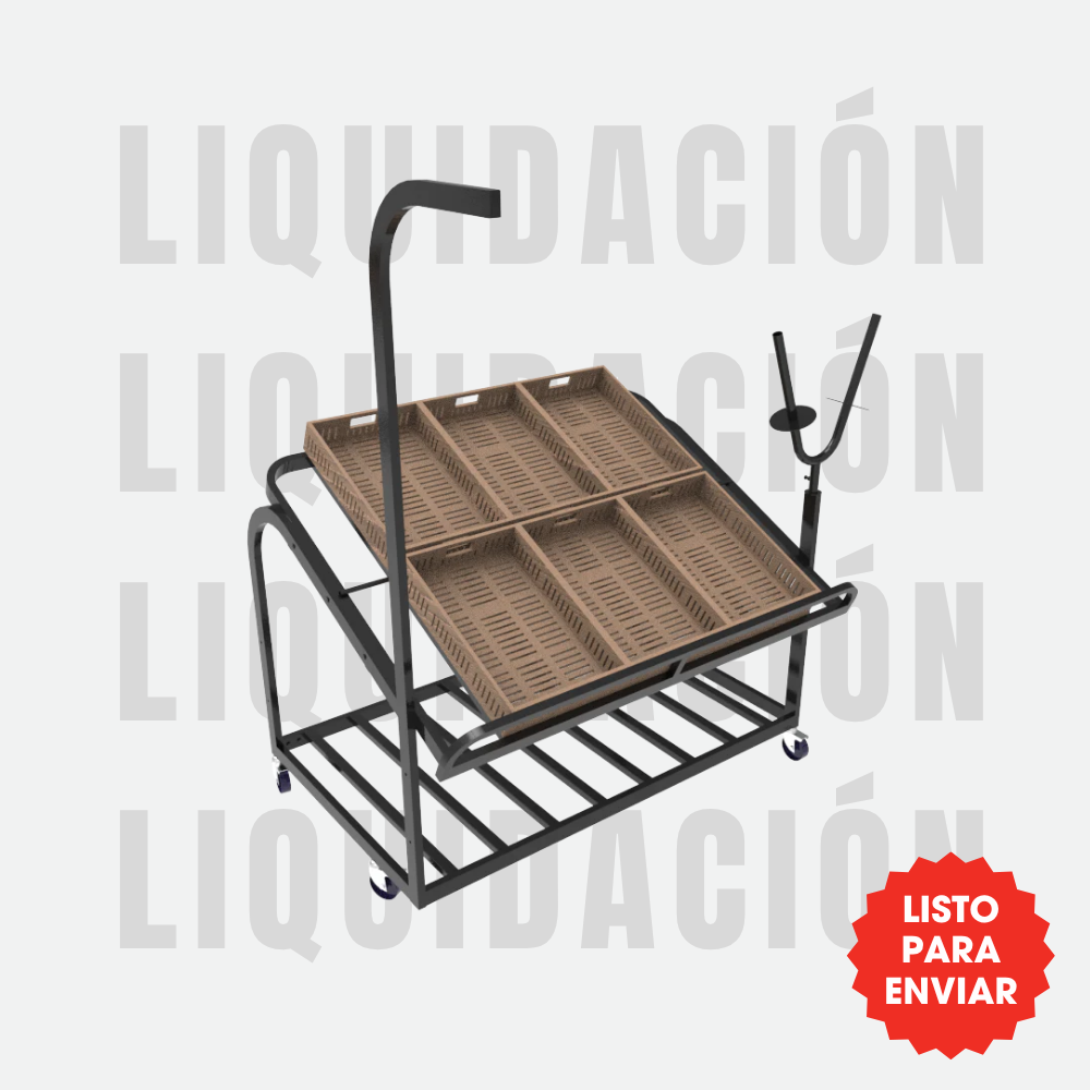 Exhibidor modular Pantera con porta báscula, porta rollo + 6 CPR’s - Liquidación