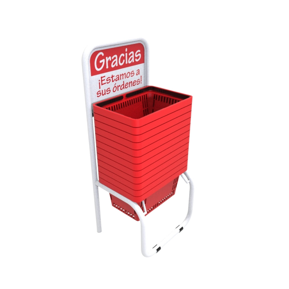 12 Canastillas de mano 22 litros + Rack Organizador