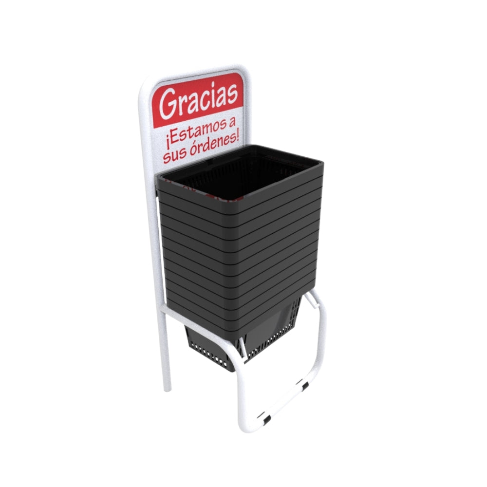 12 Canastillas de mano 22 litros + Rack Organizador