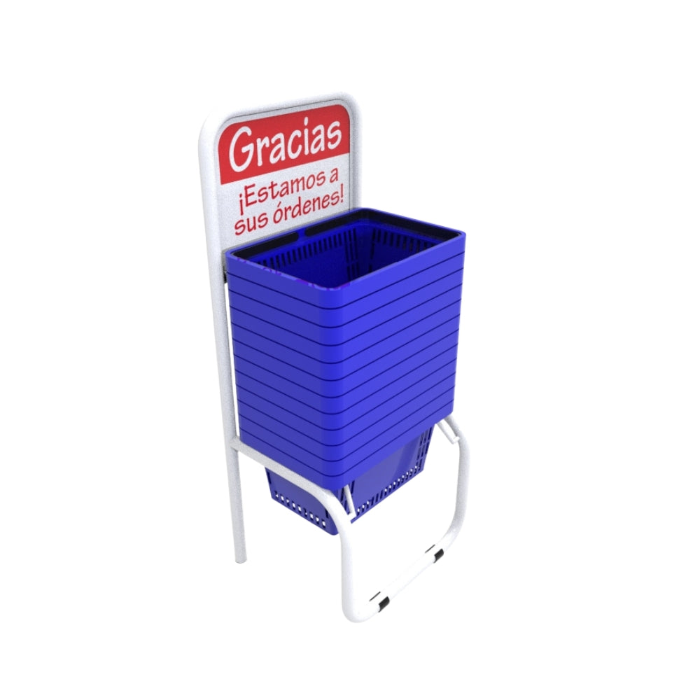 12 Canastillas de mano 22 litros + Rack Organizador