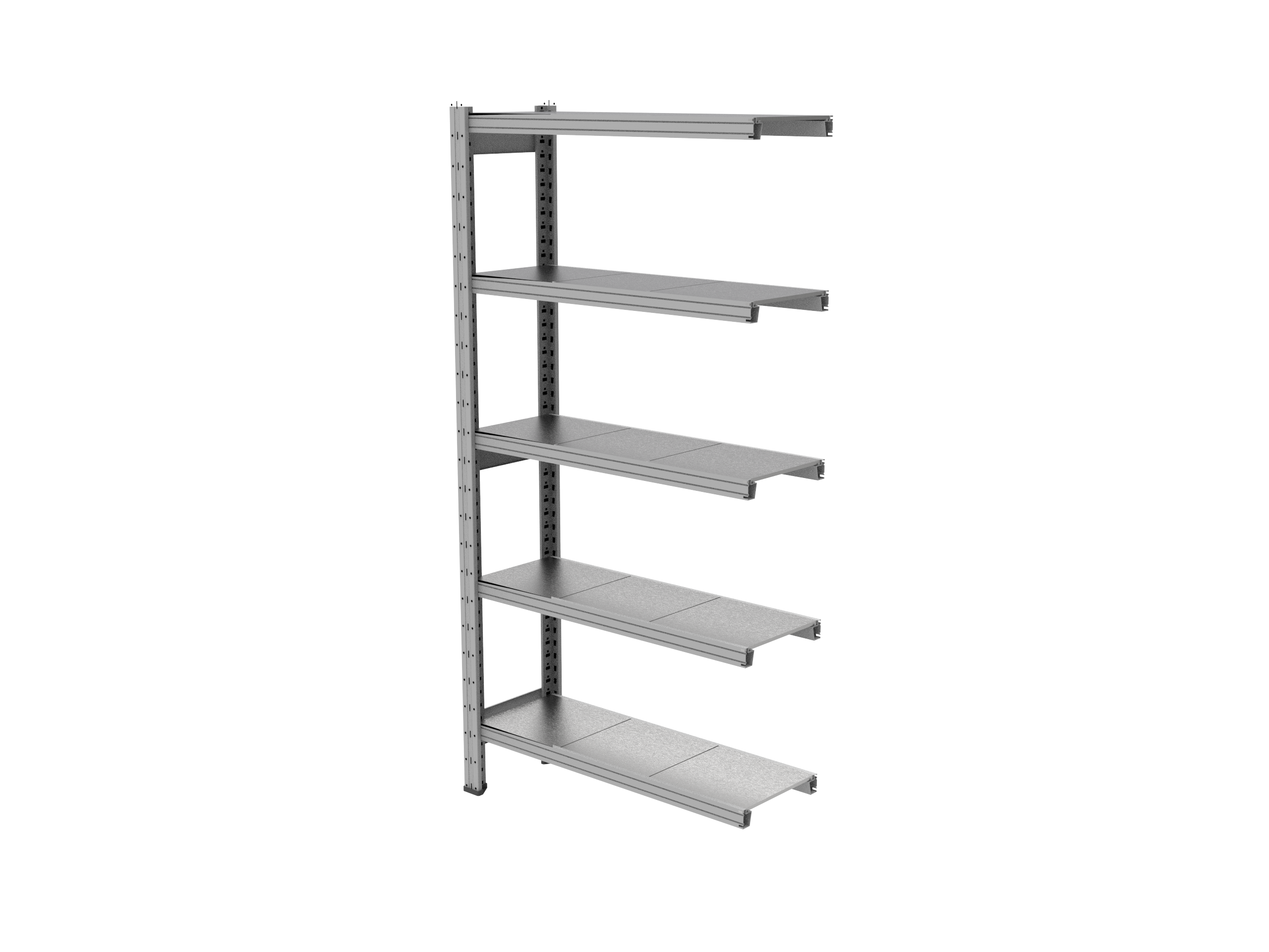 Estantería UNIZINC alto 180 o 202 cm con 5 niveles