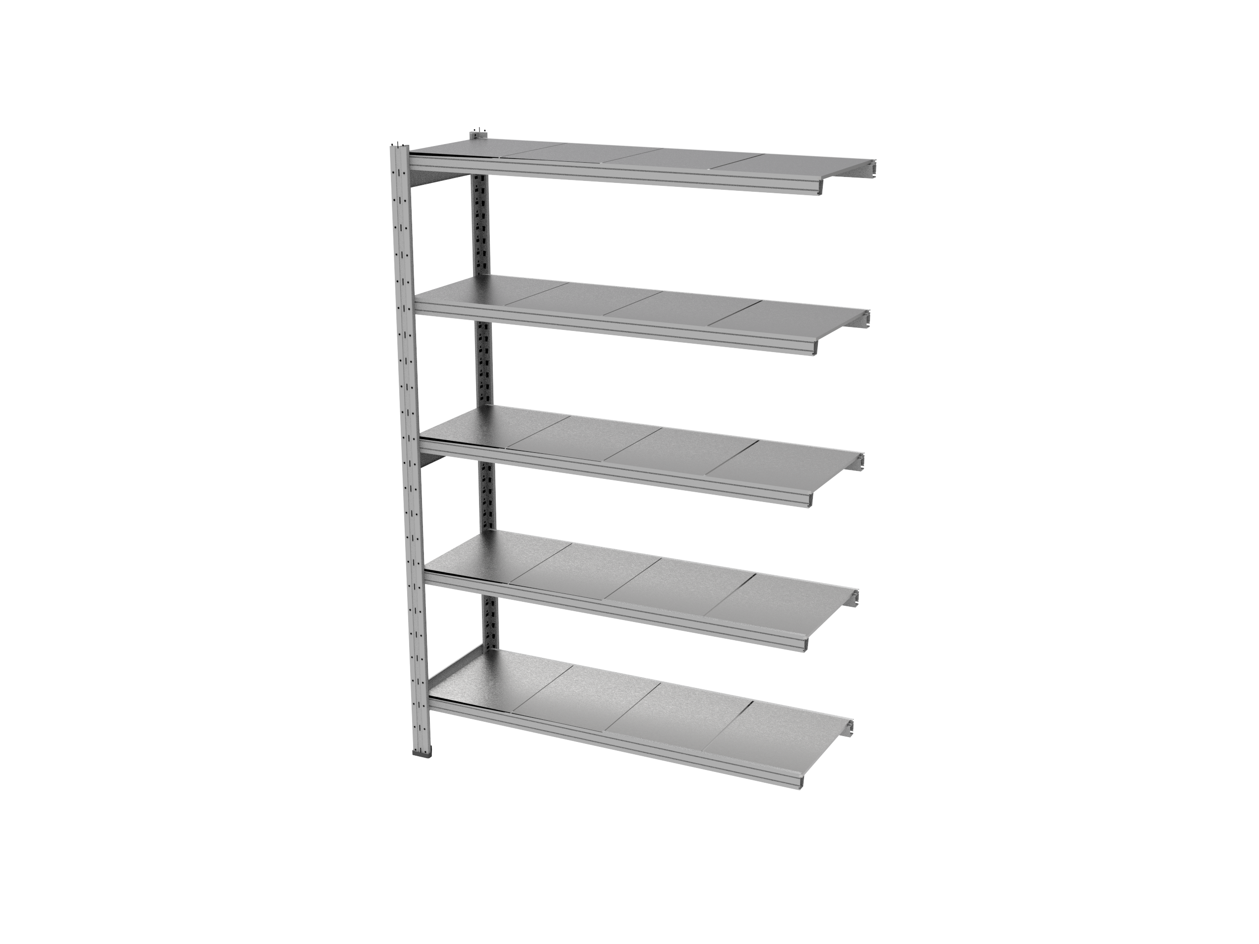 Estantería UNIZINC alto 180 o 202 cm con 5 niveles