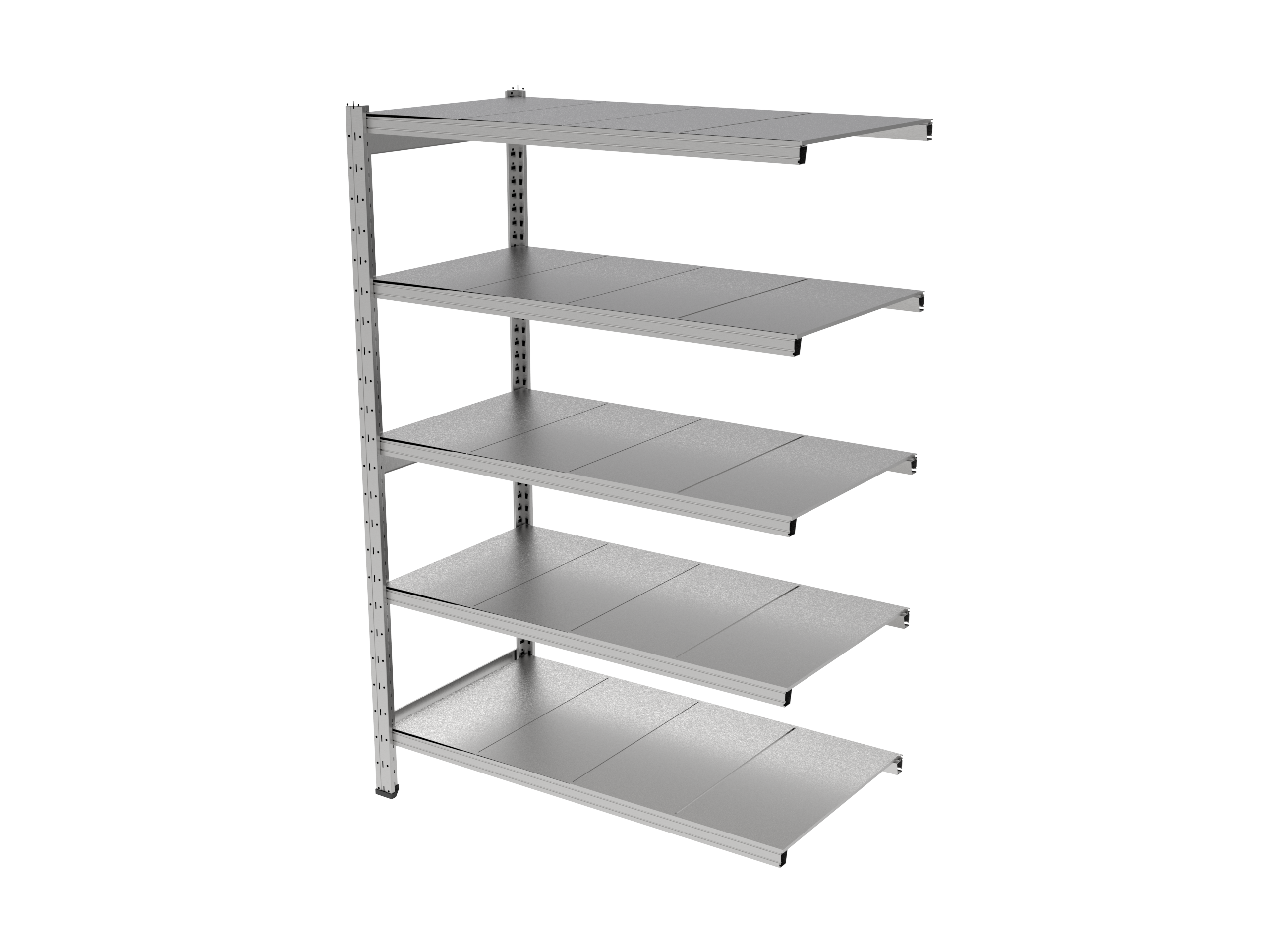 Estantería UNIZINC alto 180 o 202 cm con 5 niveles