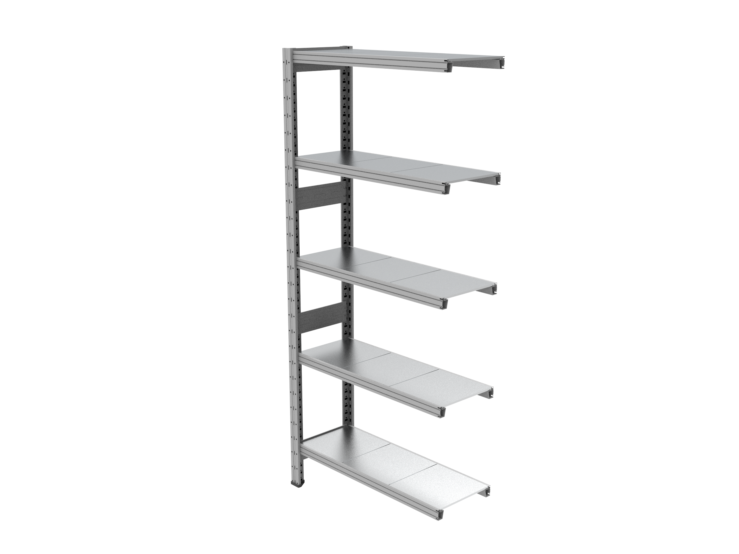 Estantería UNIZINC alto 180 o 202 cm con 5 niveles