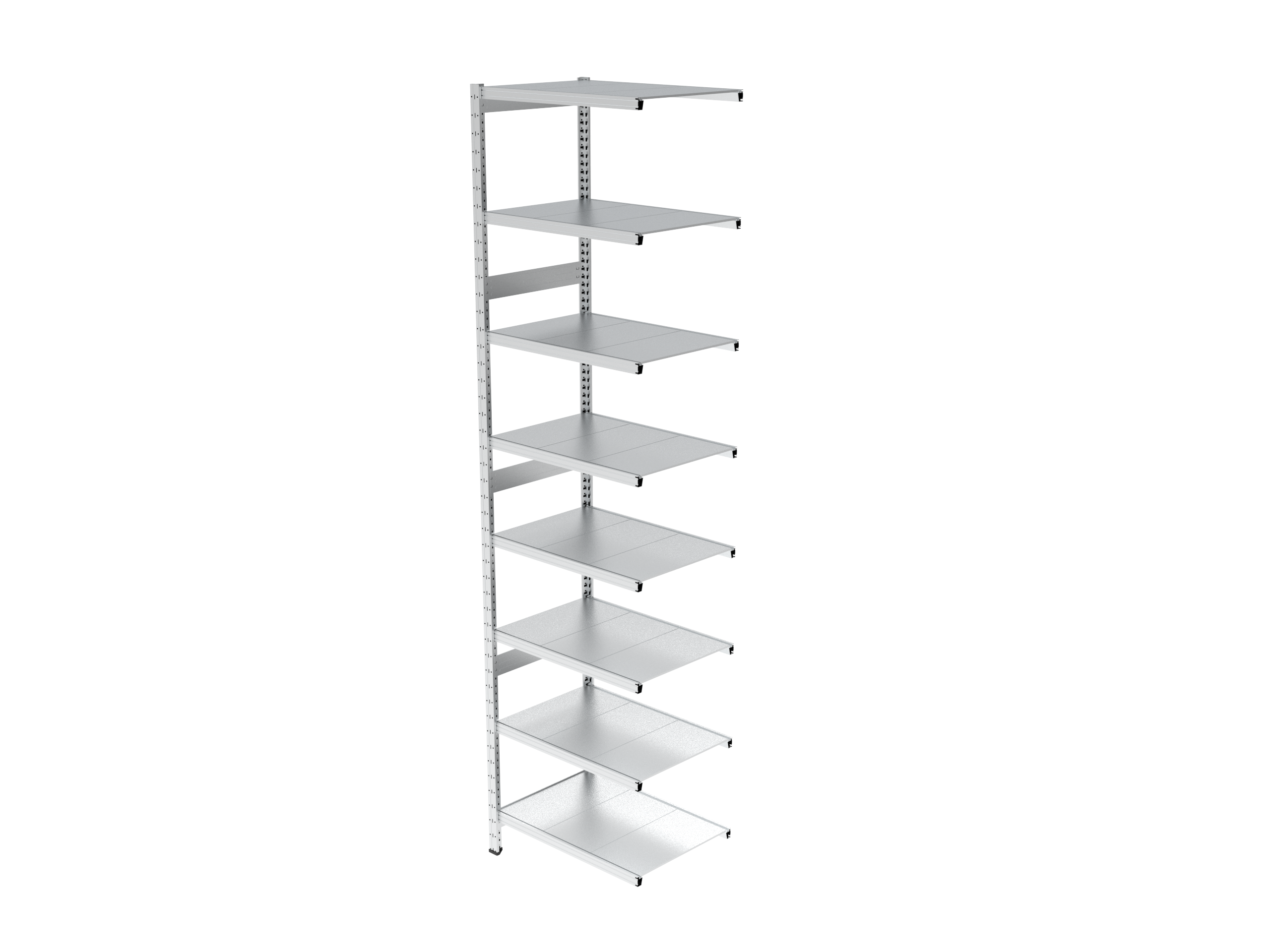 Estantería UNIZINC alto 300 o 350 cm con fondo de 60 cm