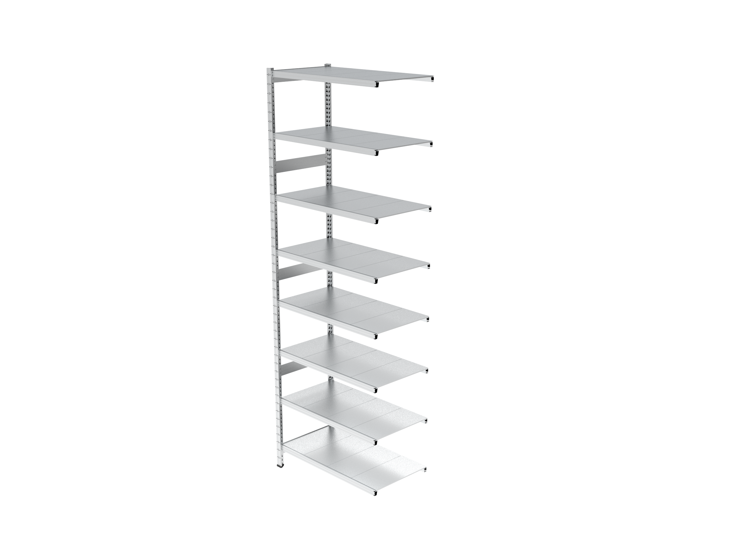Estantería UNIZINC alto 300 o 350 cm con fondo de 60 cm