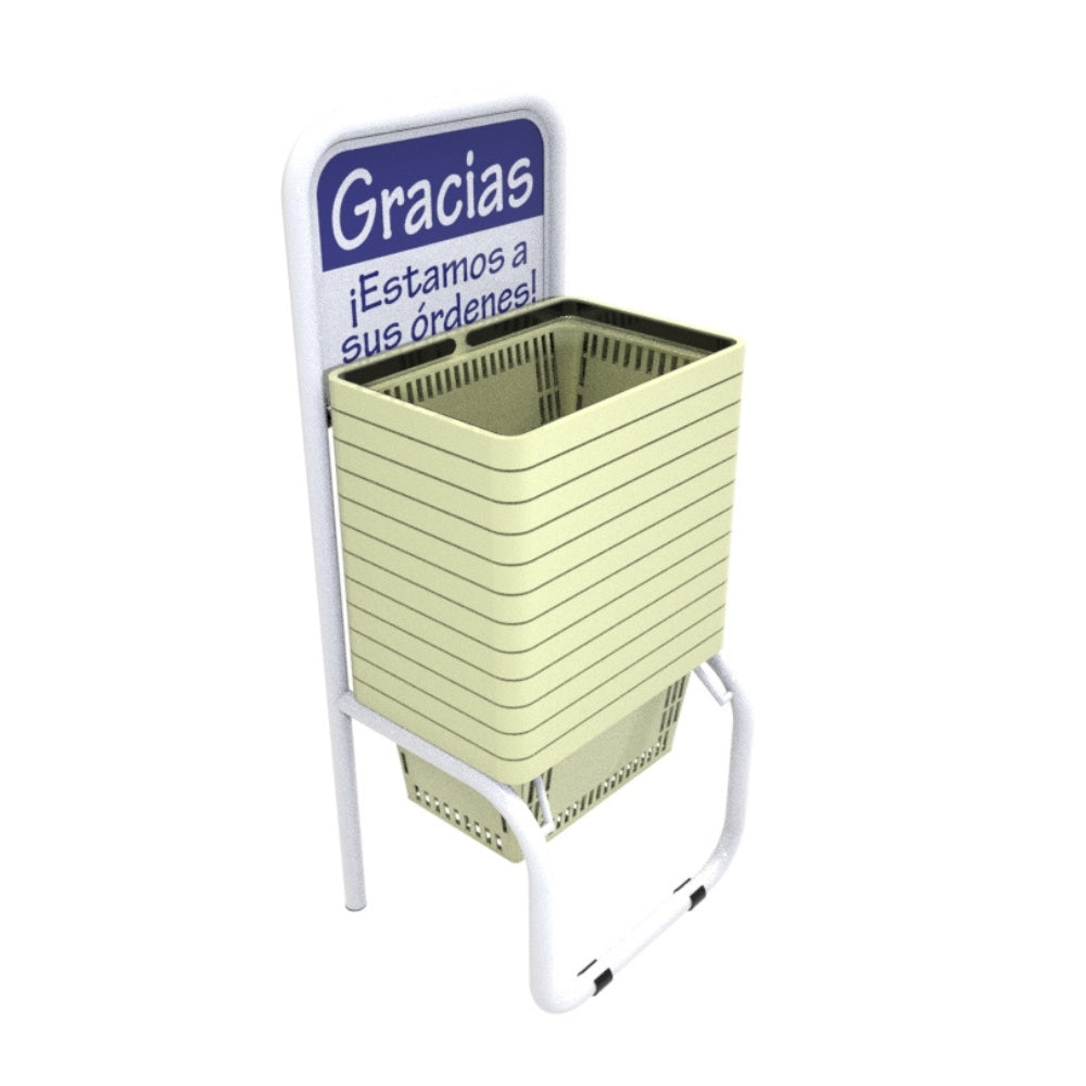 12 Canastillas de mano 28 litros + Rack Organizador