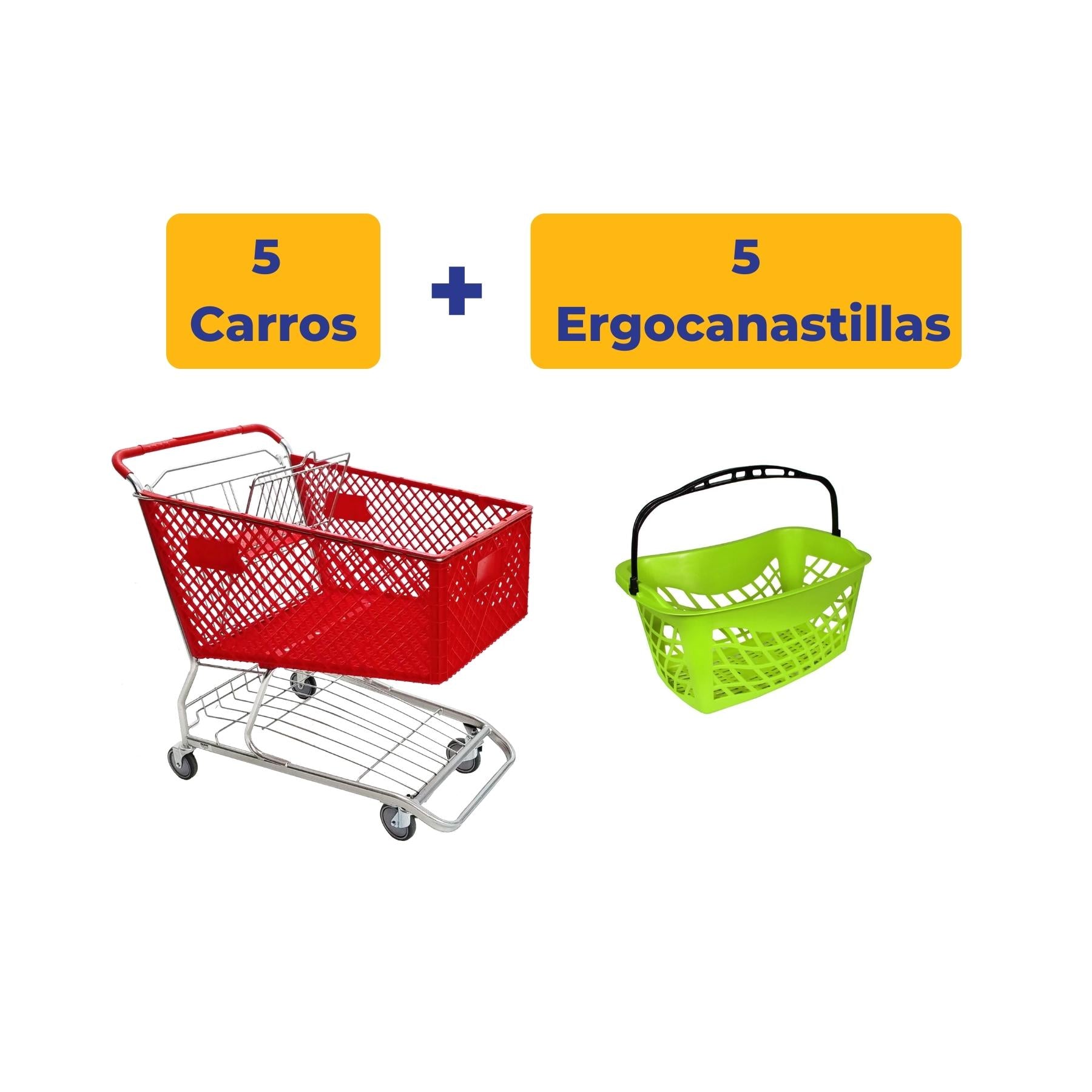 5 Carros Híbridos + 5 Ergocanastillas