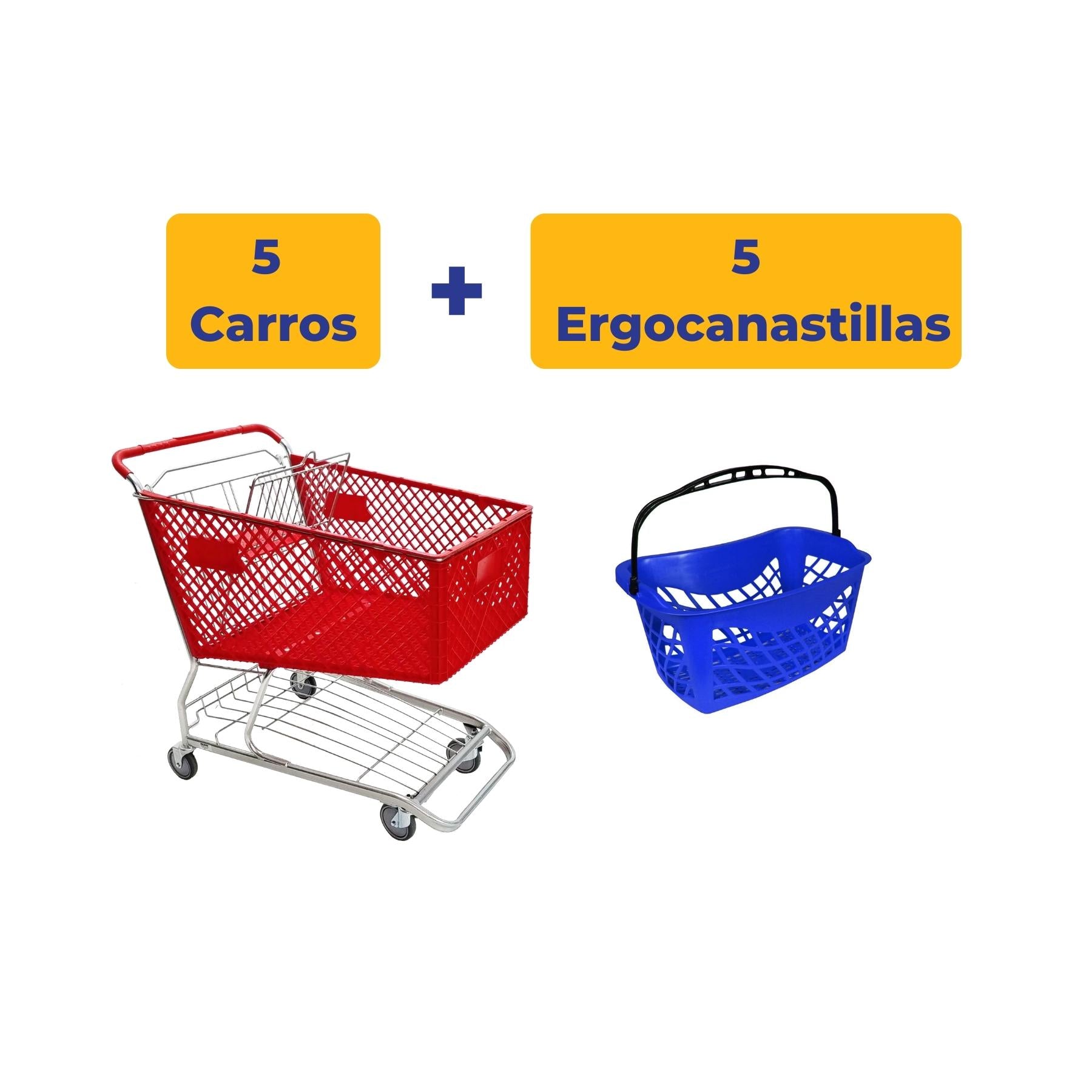 5 Carros Híbridos + 5 Ergocanastillas