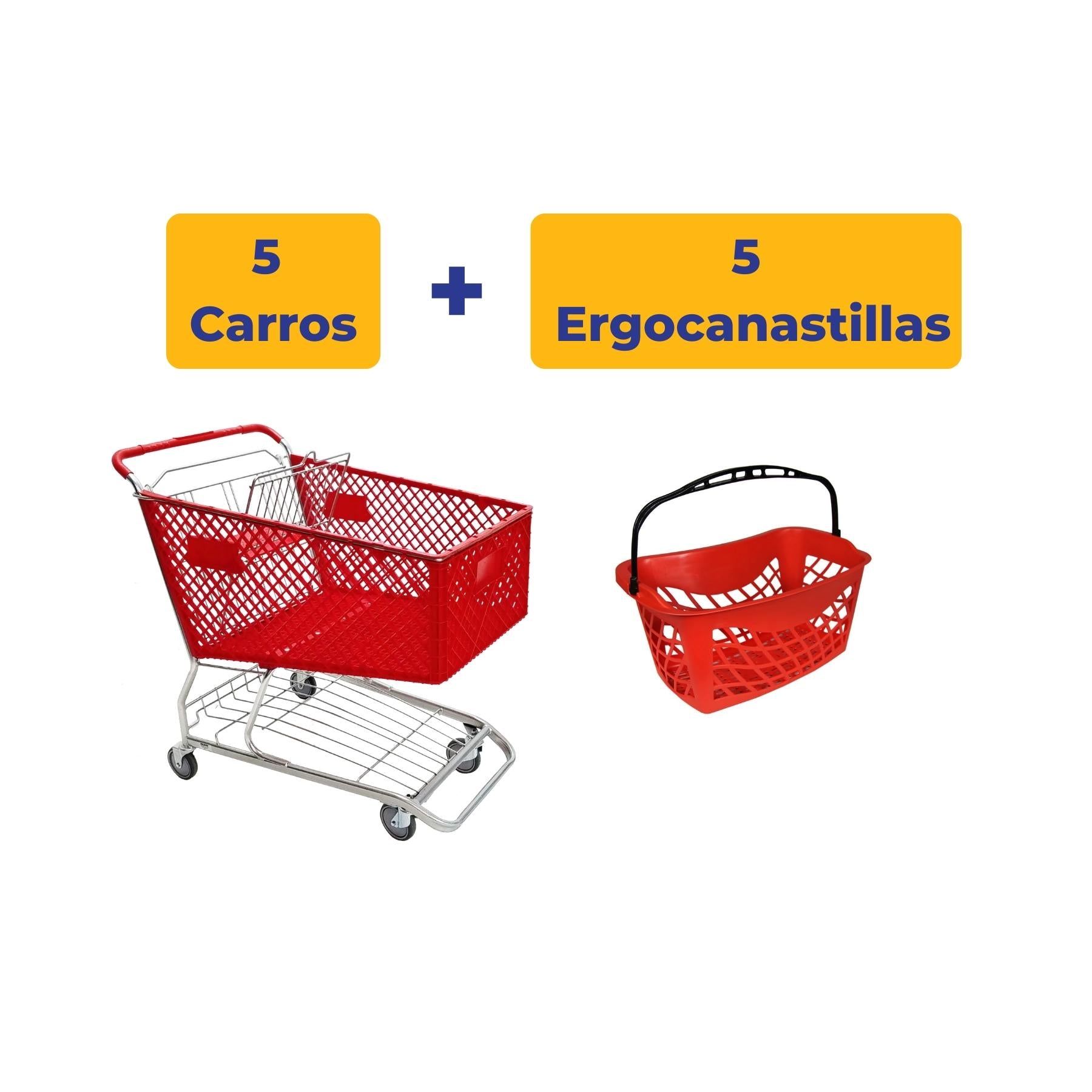 5 Carros Híbridos + 5 Ergocanastillas