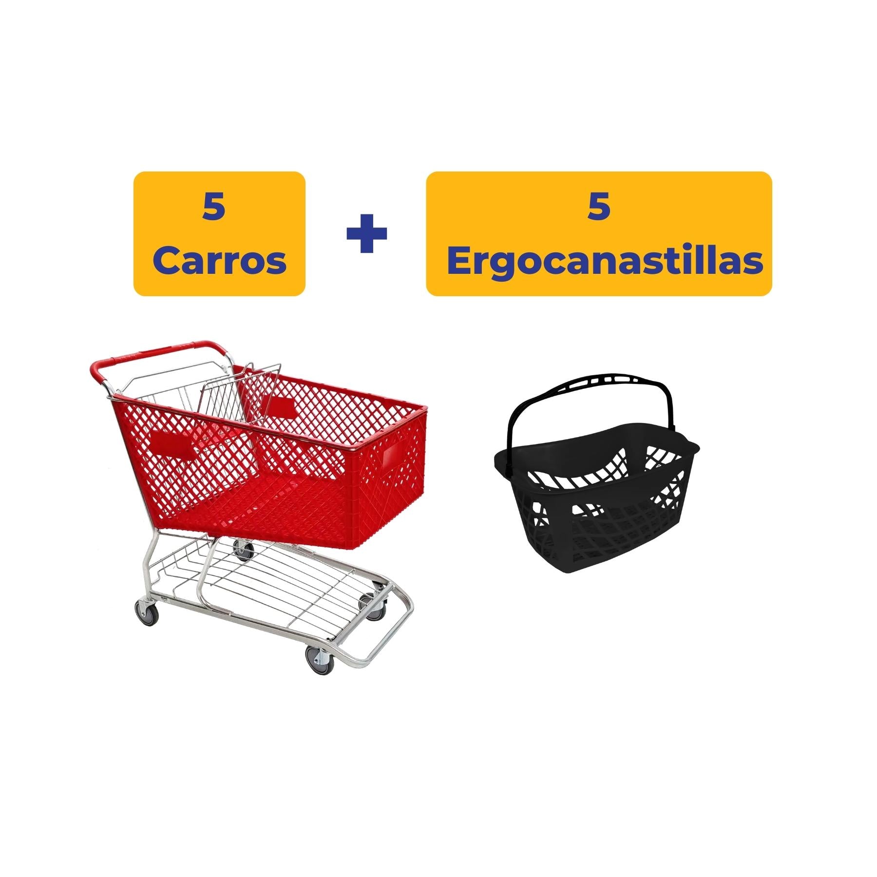 5 Carros Híbridos + 5 Ergocanastillas