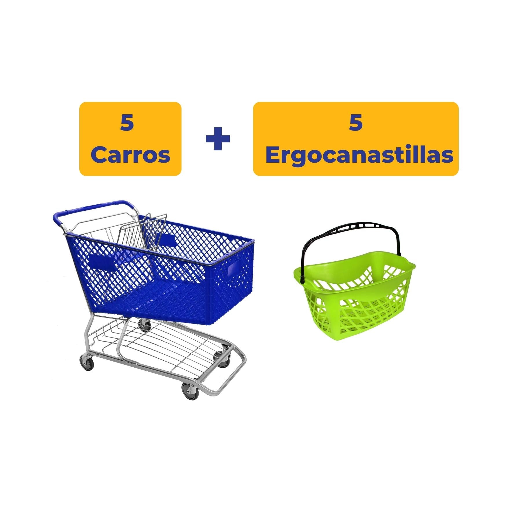 5 Carros Híbridos + 5 Ergocanastillas