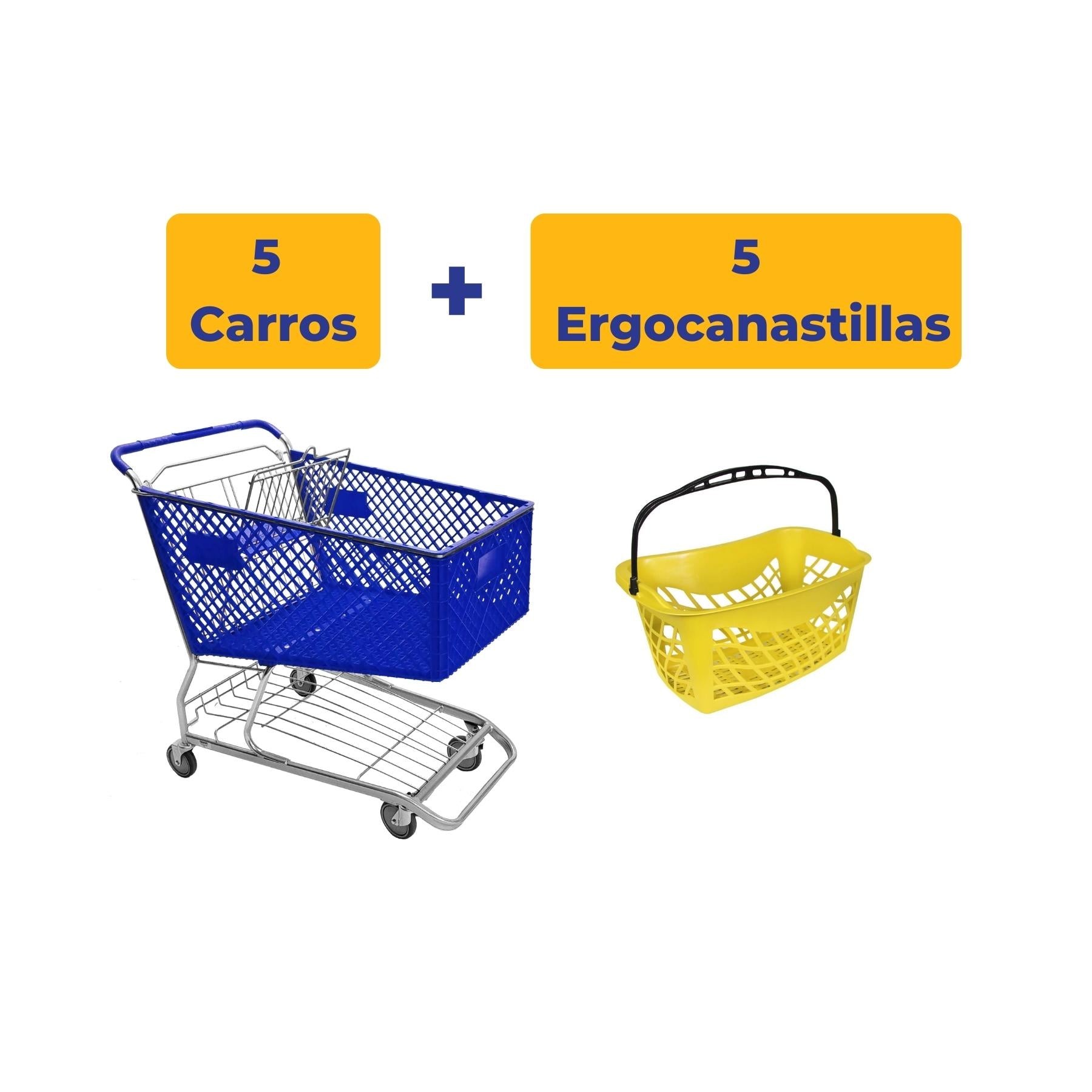 5 Carros Híbridos + 5 Ergocanastillas