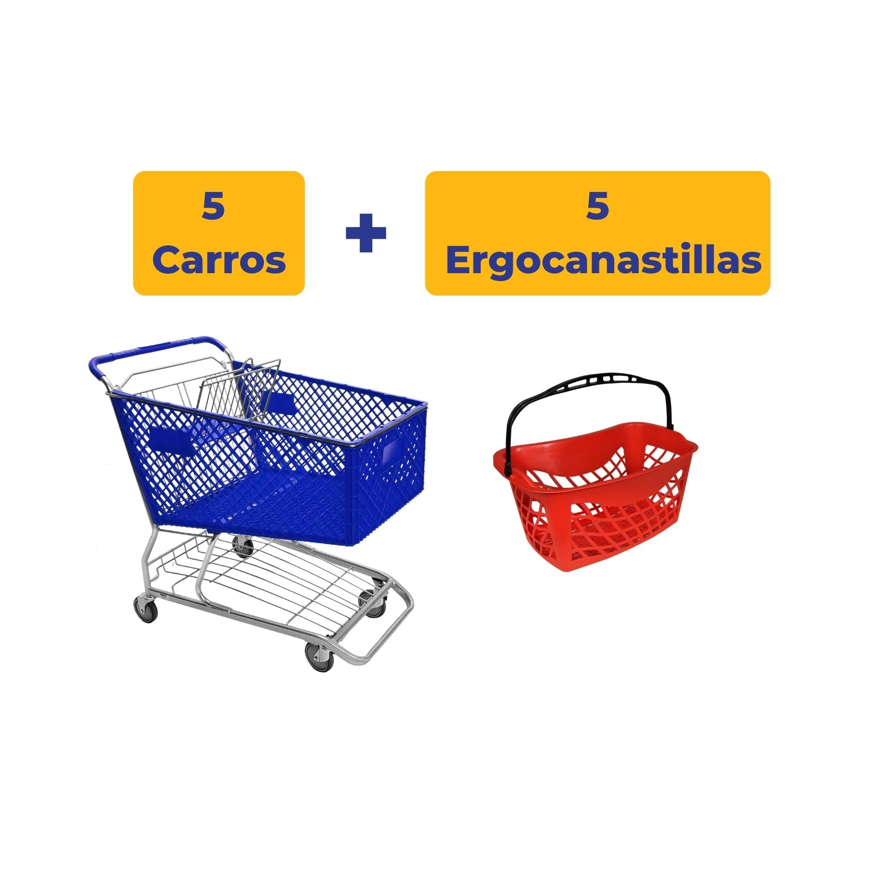 5 Carros Híbridos + 5 Ergocanastillas