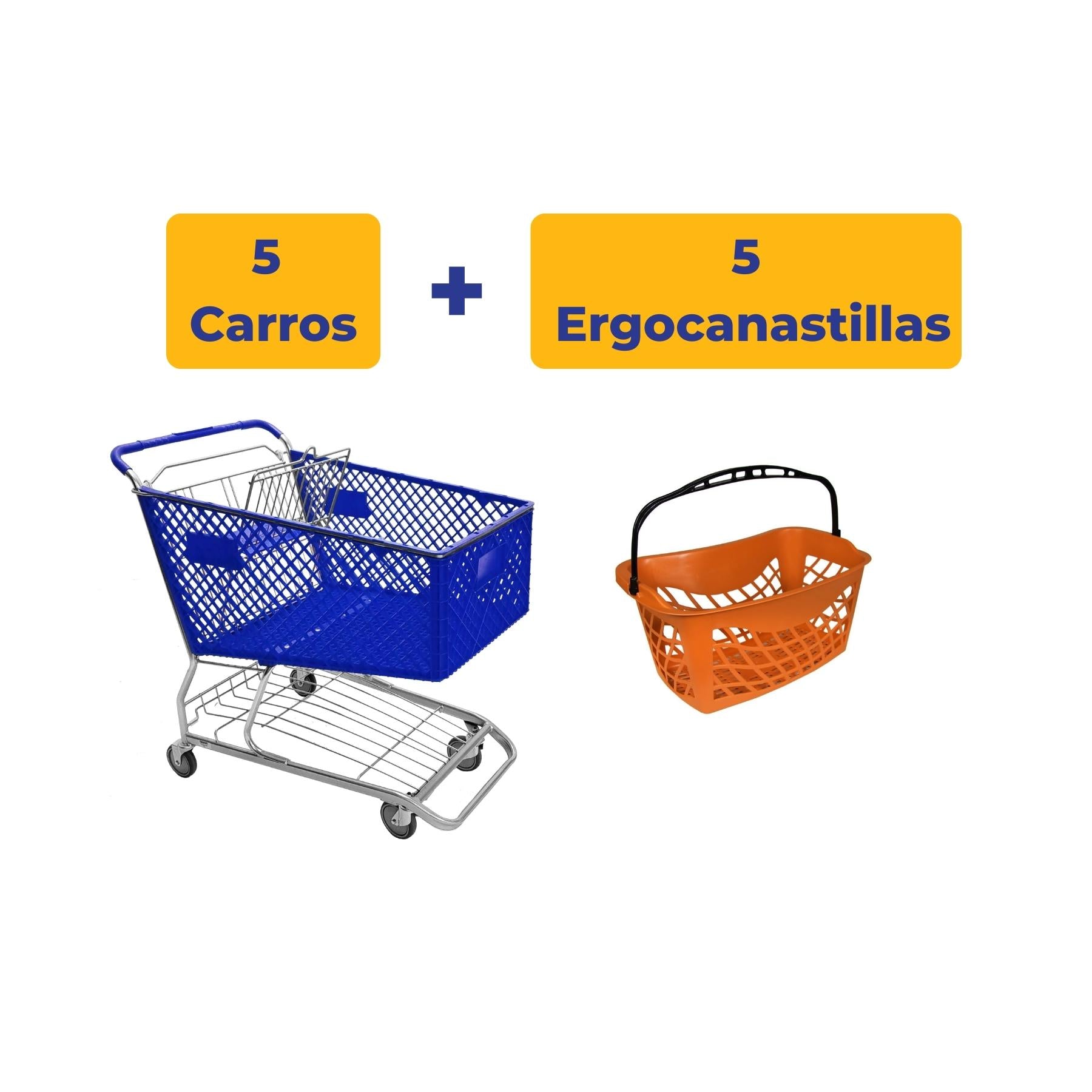 5 Carros Híbridos + 5 Ergocanastillas