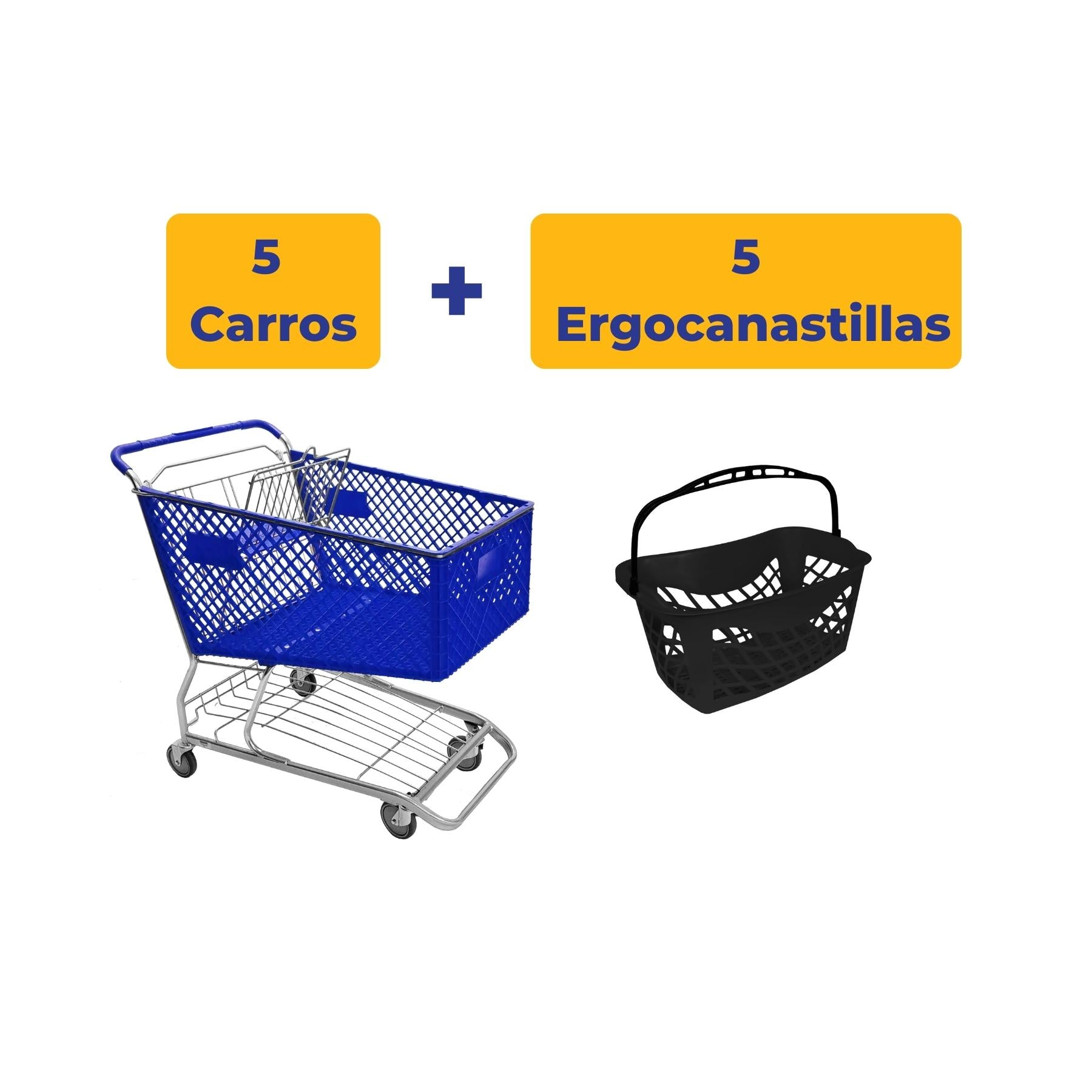 5 Carros Híbridos + 5 Ergocanastillas