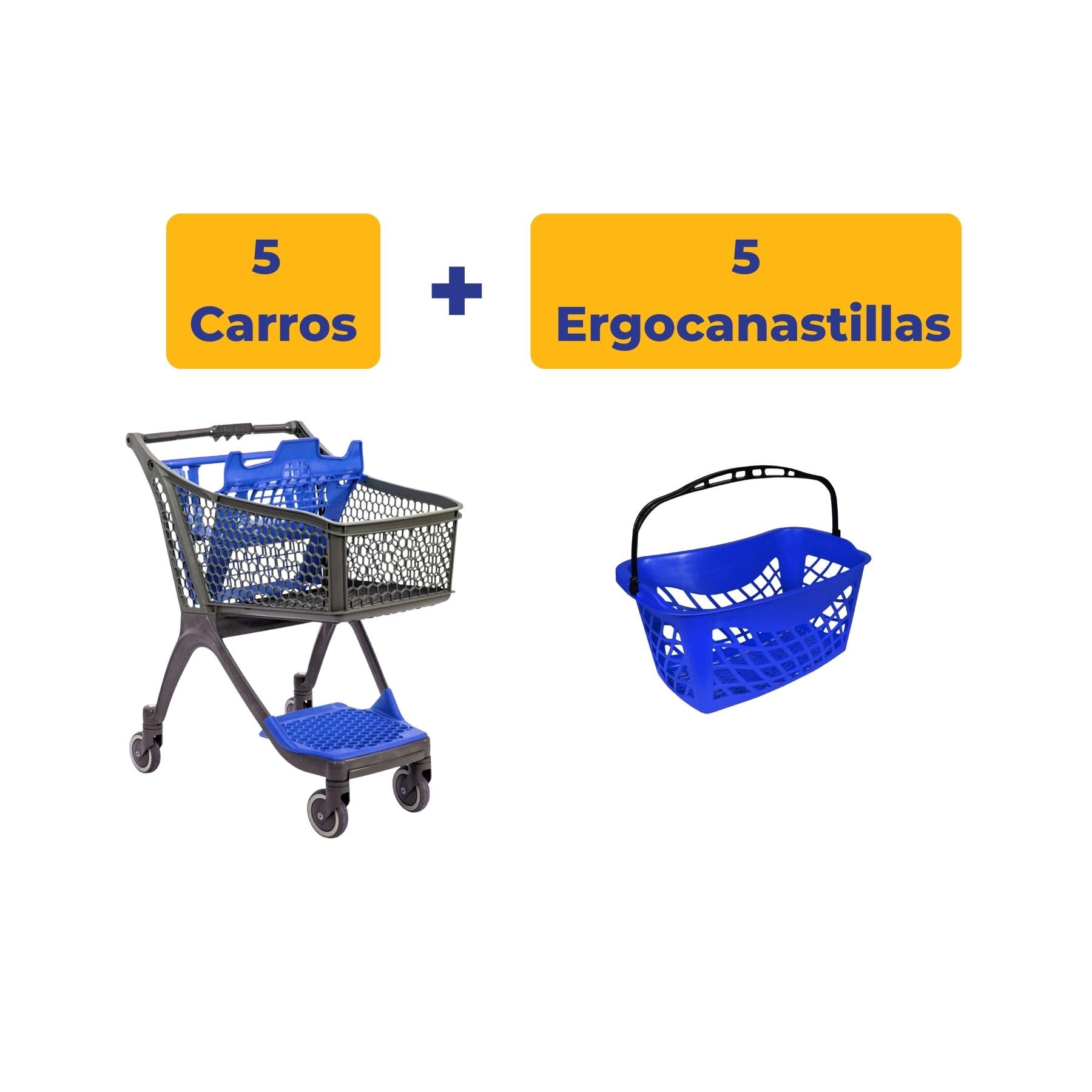 5 Polycart P100 + 5 Ergocanastillas