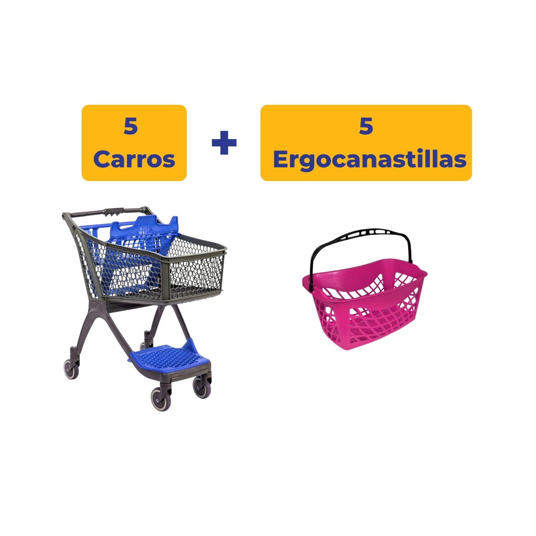 5 Polycart P100 + 5 Ergocanastillas