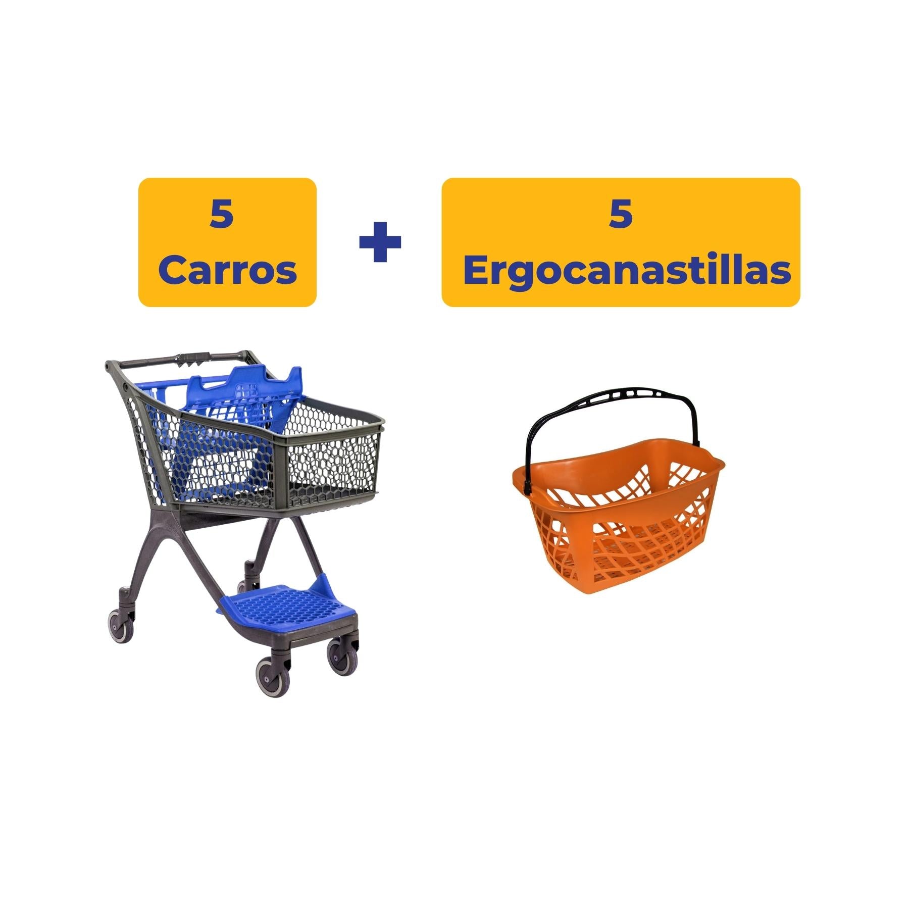 5 Polycart P100 + 5 Ergocanastillas
