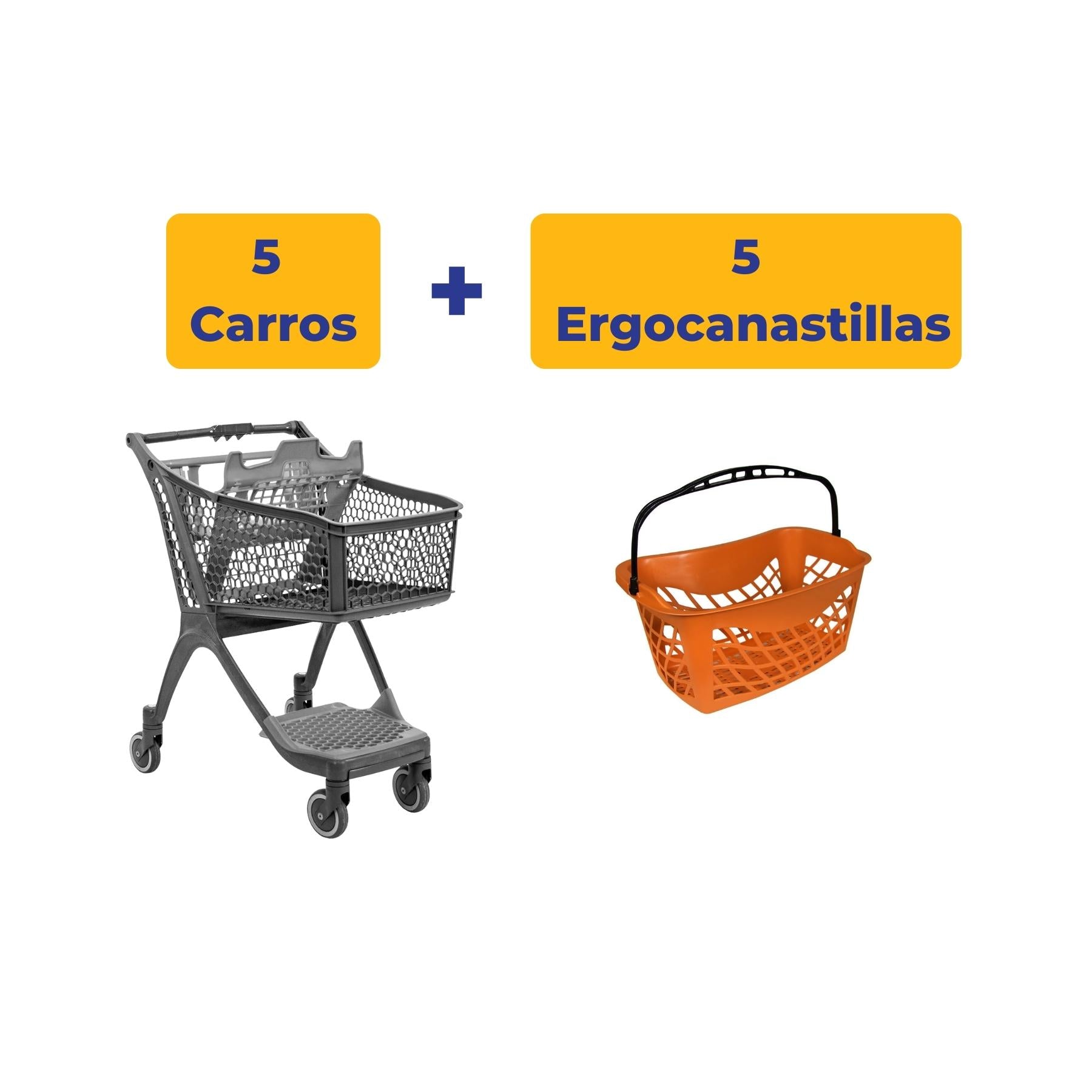 5 Polycart P100 + 5 Ergocanastillas