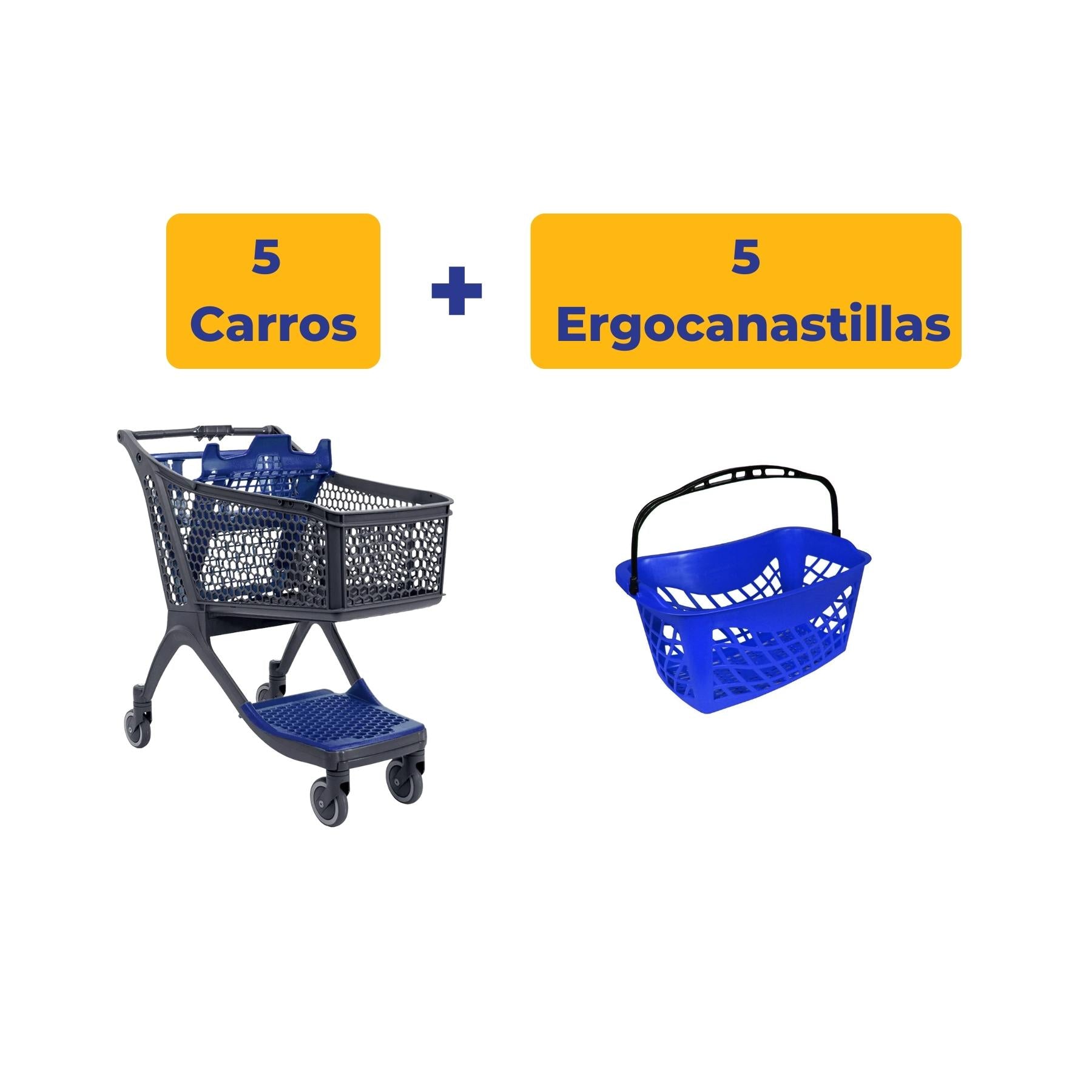 5 Polycart P130 + 5 Ergocanastillas
