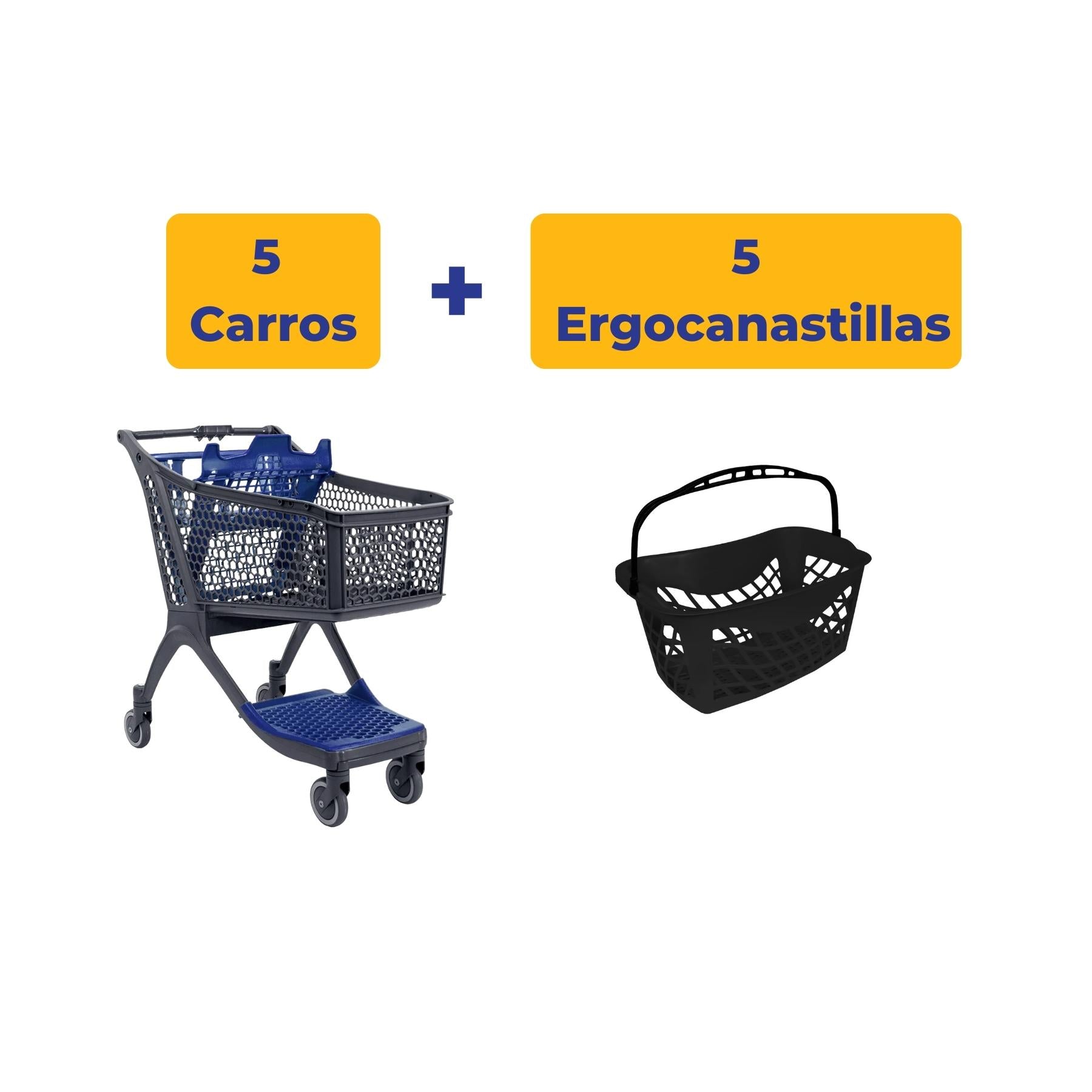5 Polycart P130 + 5 Ergocanastillas
