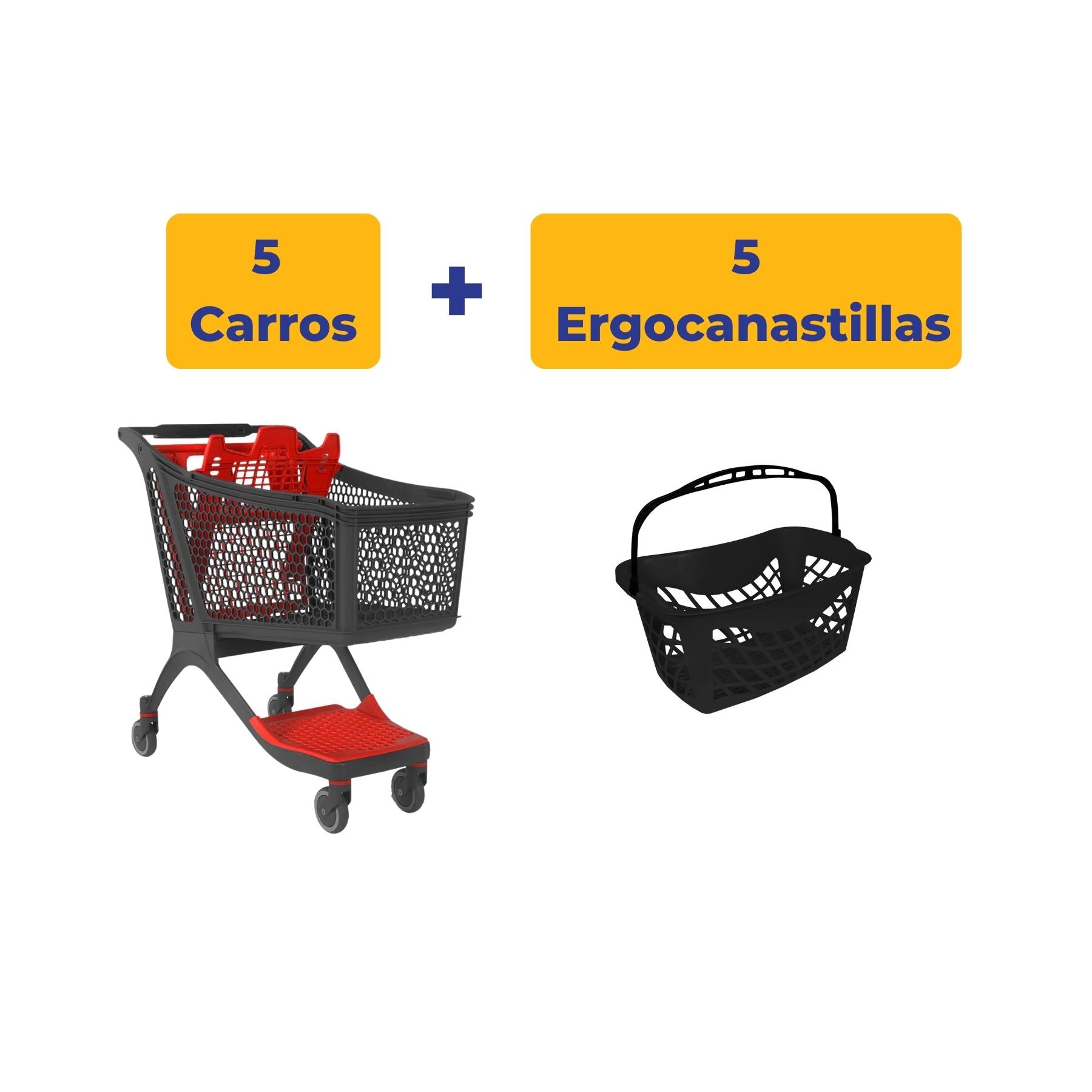 5 Polycart P175 + 5 Ergocanastillas