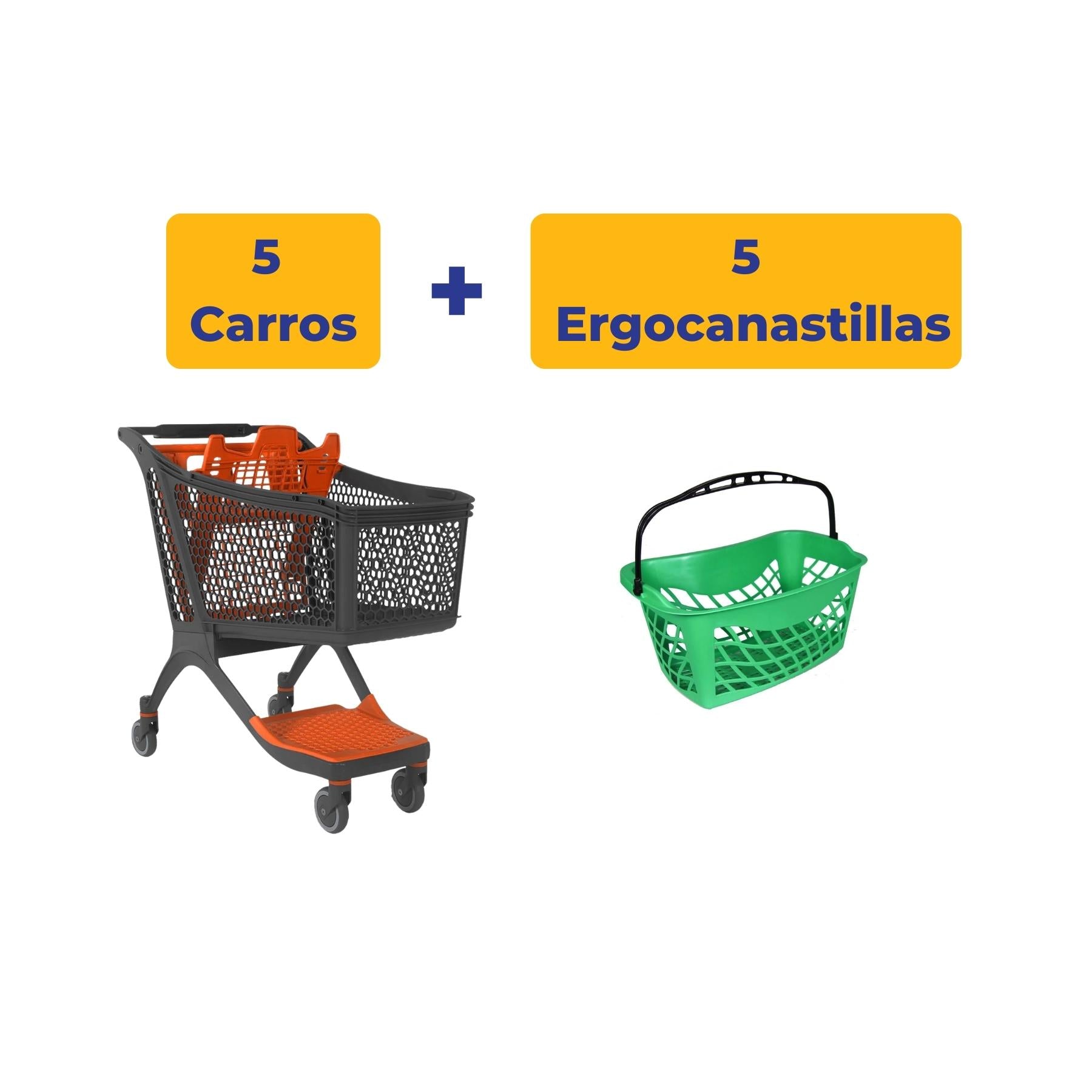 5 Polycart P175 + 5 Ergocanastillas