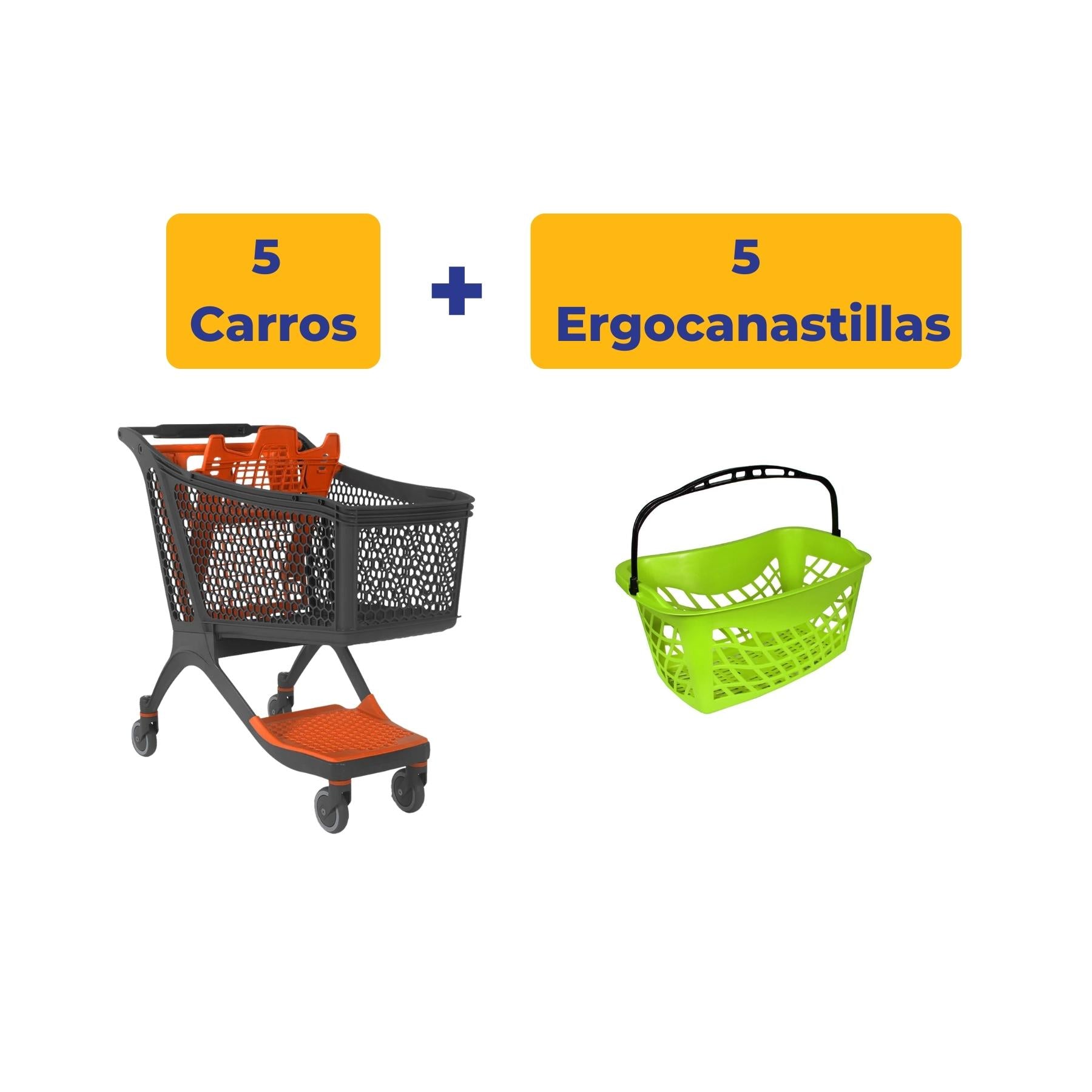 5 Polycart P175 + 5 Ergocanastillas
