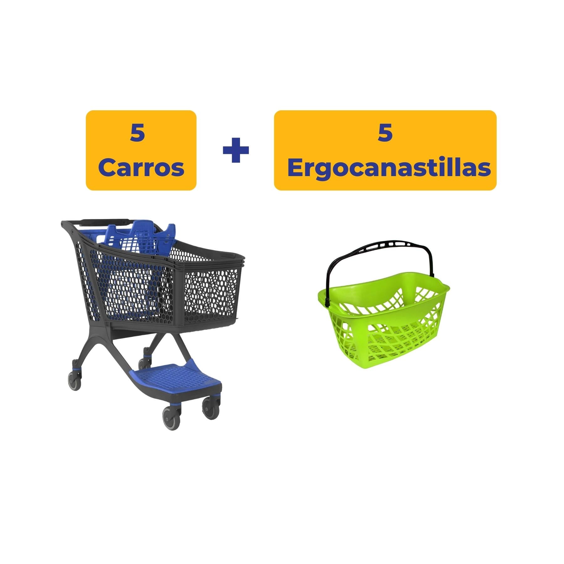5 Polycart P175 + 5 Ergocanastillas