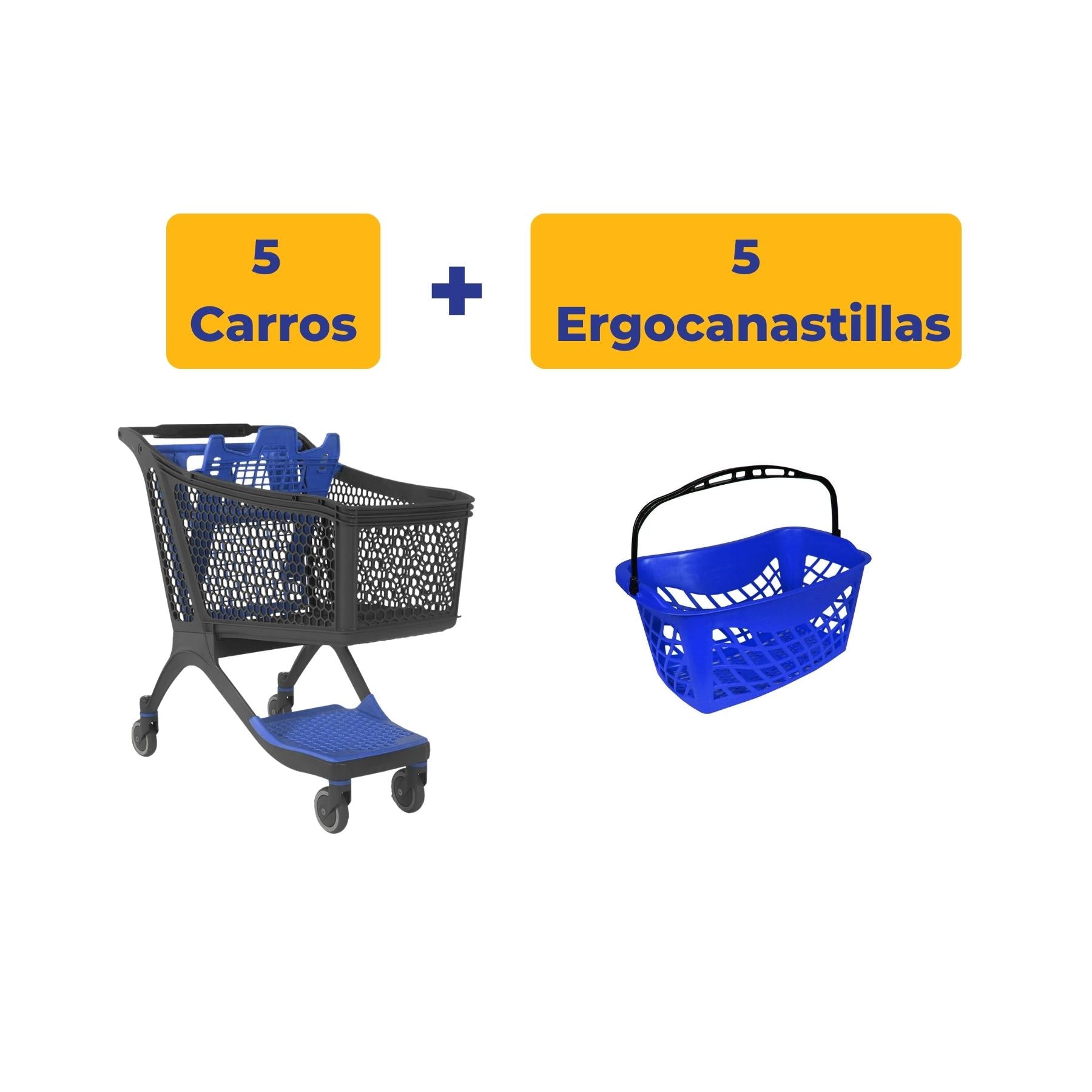 5 Polycart P175 + 5 Ergocanastillas