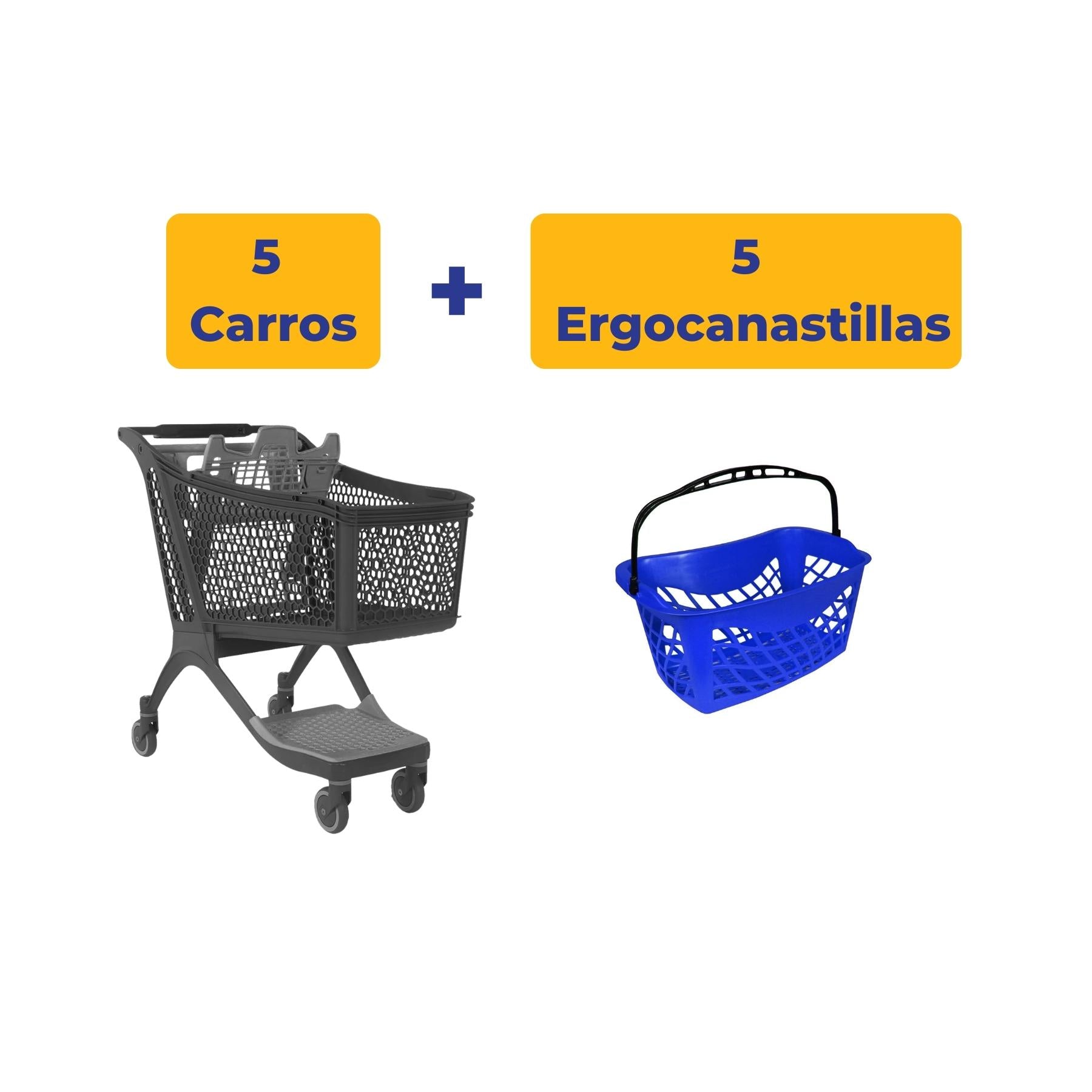 5 Polycart P175 + 5 Ergocanastillas