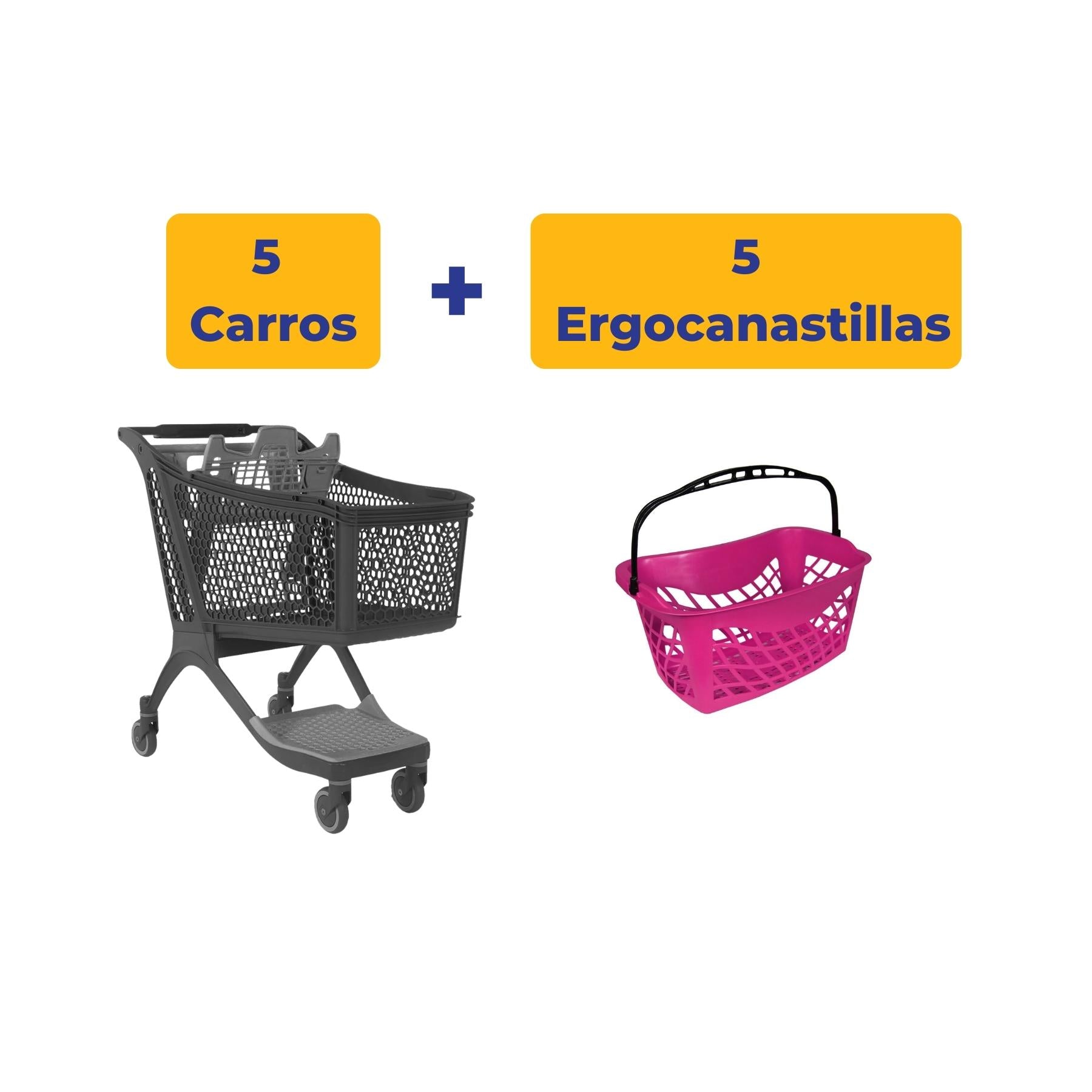 5 Polycart P175 + 5 Ergocanastillas