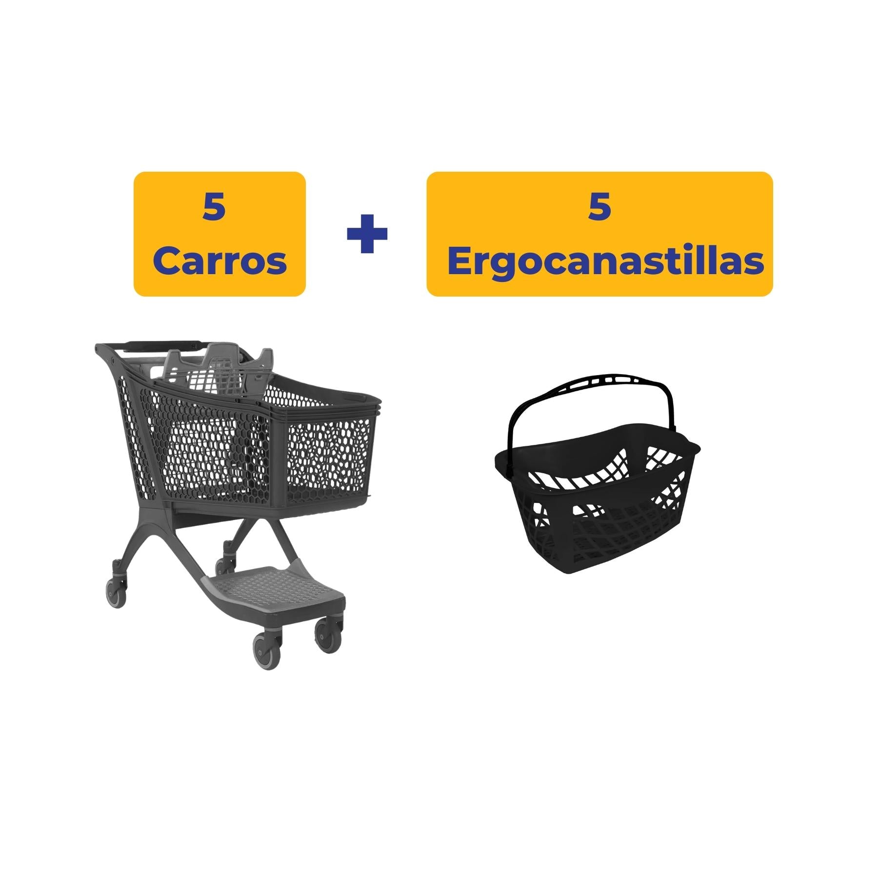 5 Polycart P175 + 5 Ergocanastillas