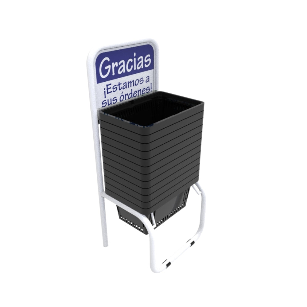 12 Canastillas de mano 22 litros + Rack Organizador