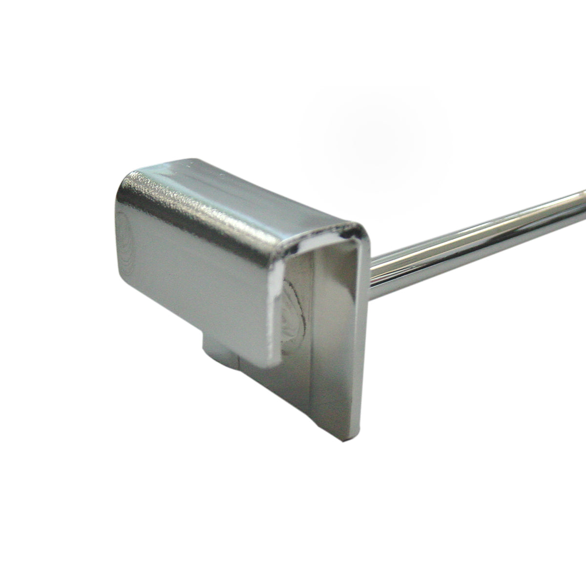 Gancho con porta placa 3" para barra cromo - Caja 50 pz