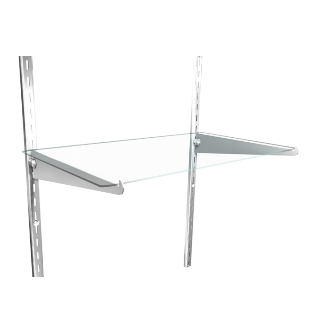 Ménsula plana para cremallera - Caja 24 pz